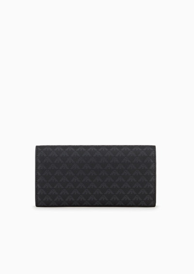 EMPORIO ARMANI All-over eagle wallet with flap outlook