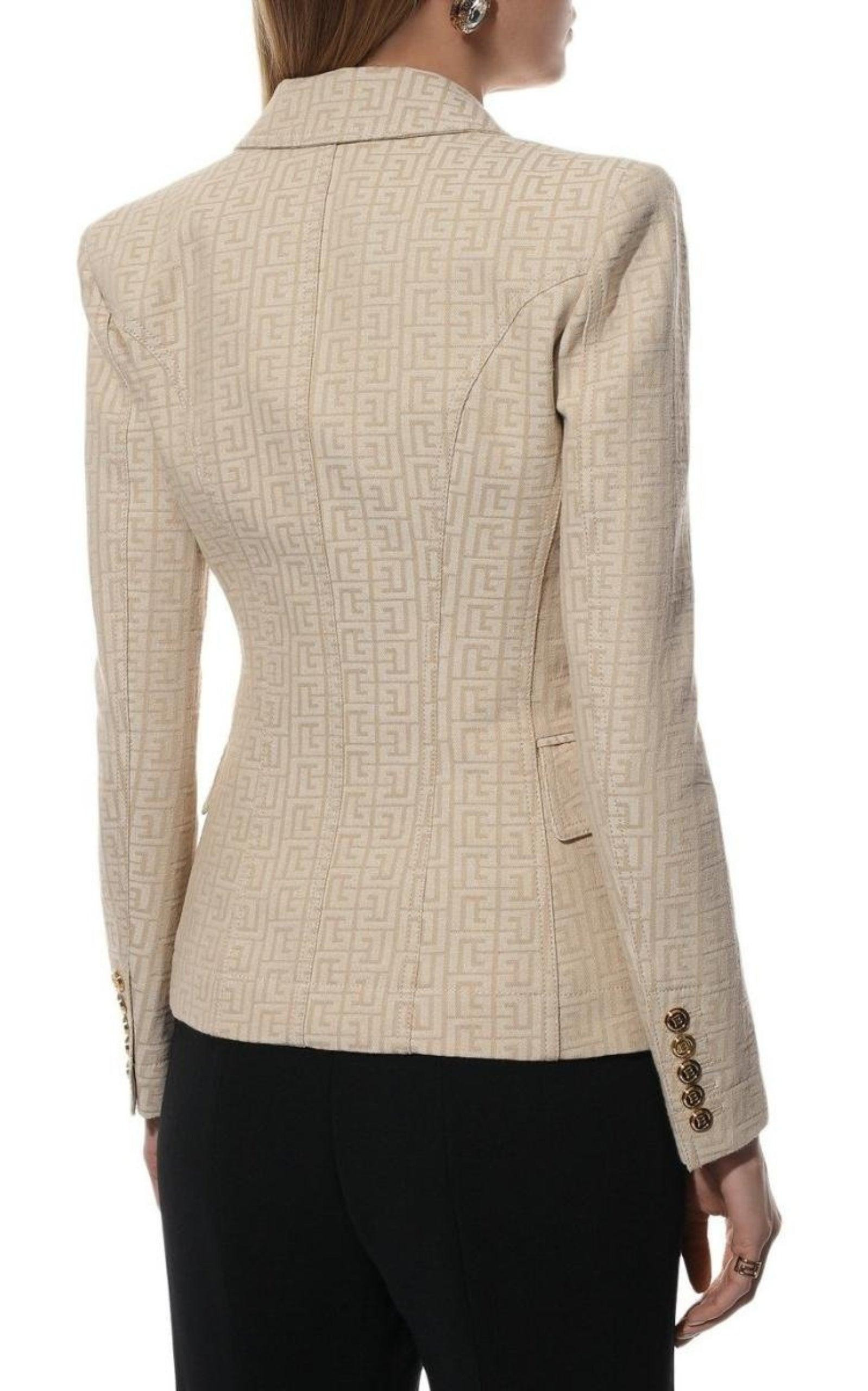 Monogram Jacquard Double Breasted Jacket - 4