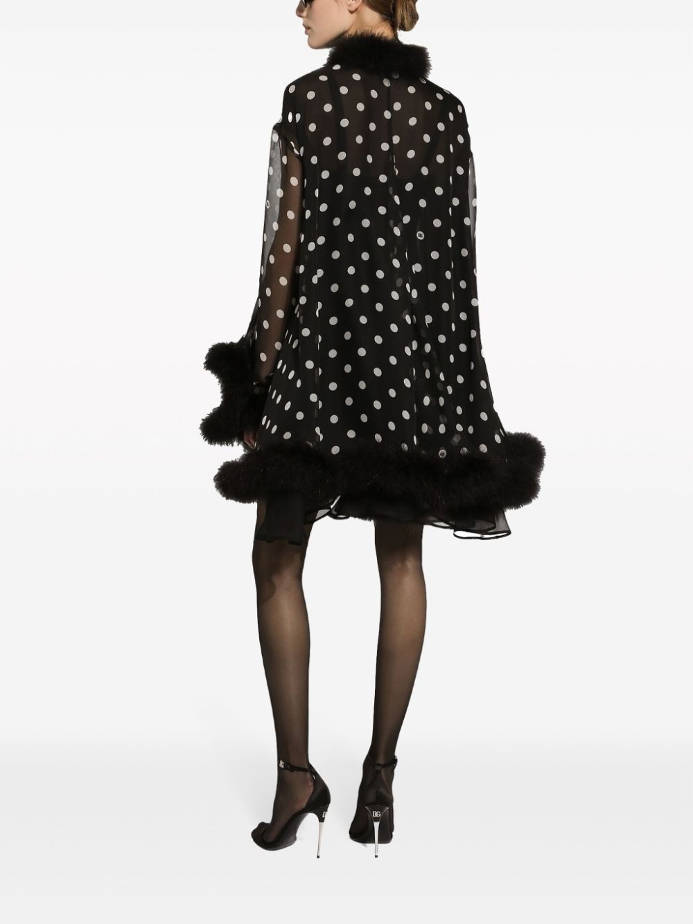 polka-dot silk cape - 3