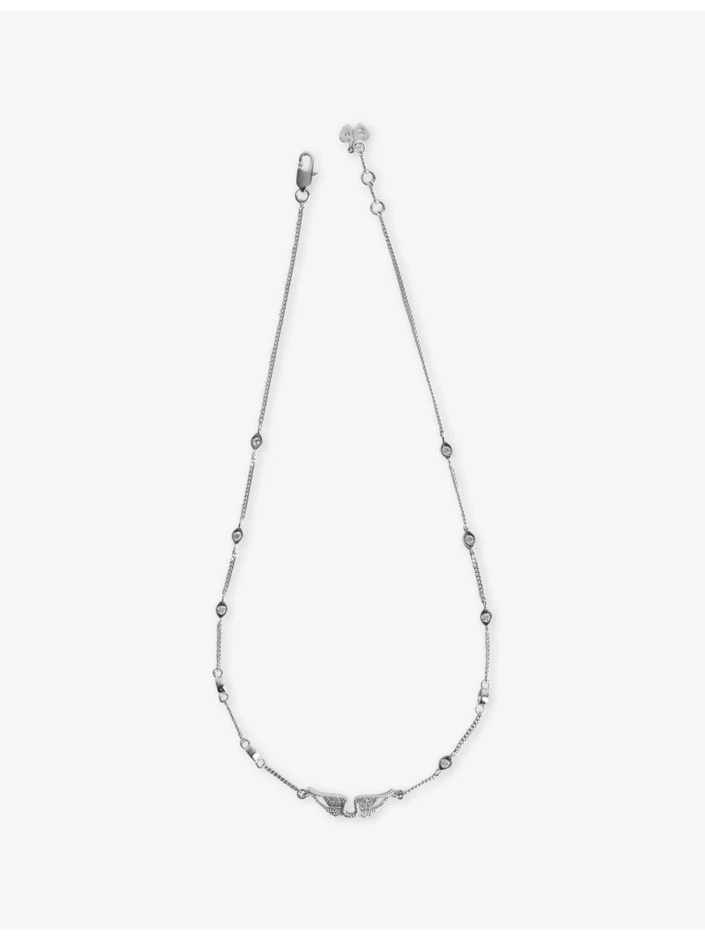Rock Wing-Pendant Brass Chain Necklace - 1