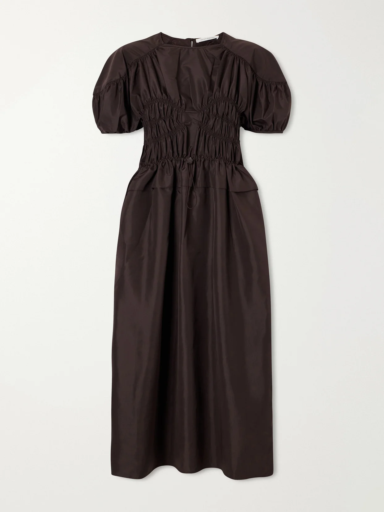 Cbbetsy Gathered Faille Midi Dress - 1