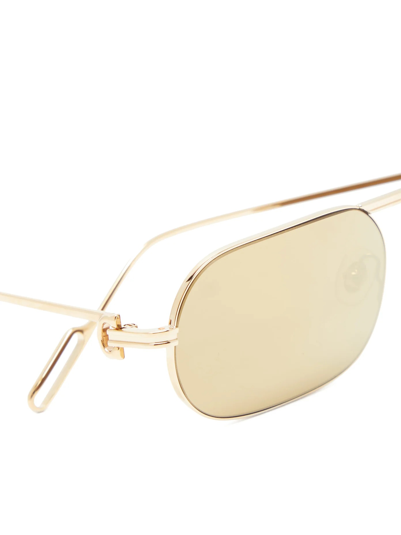 Santos de Cartier aviator metal sunglasses - 6