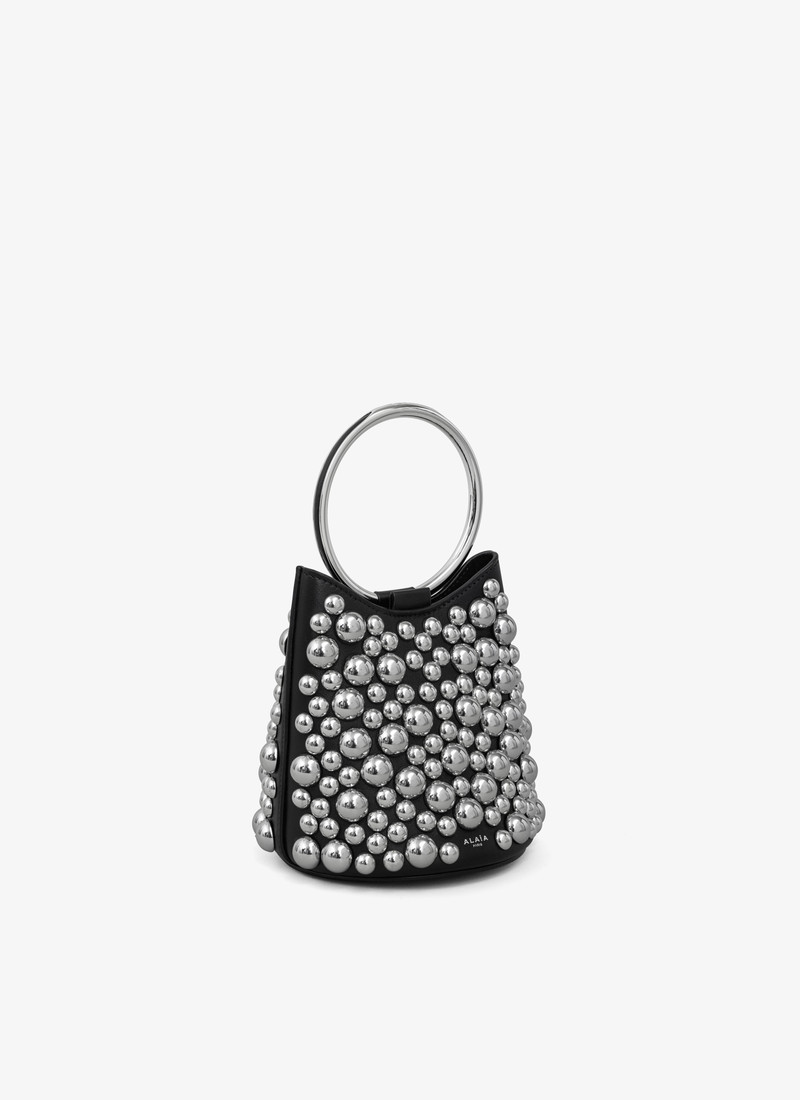 Alaïa RING MINI BUCKET BAG WITH SPHERES ON CALFSKIN outlook