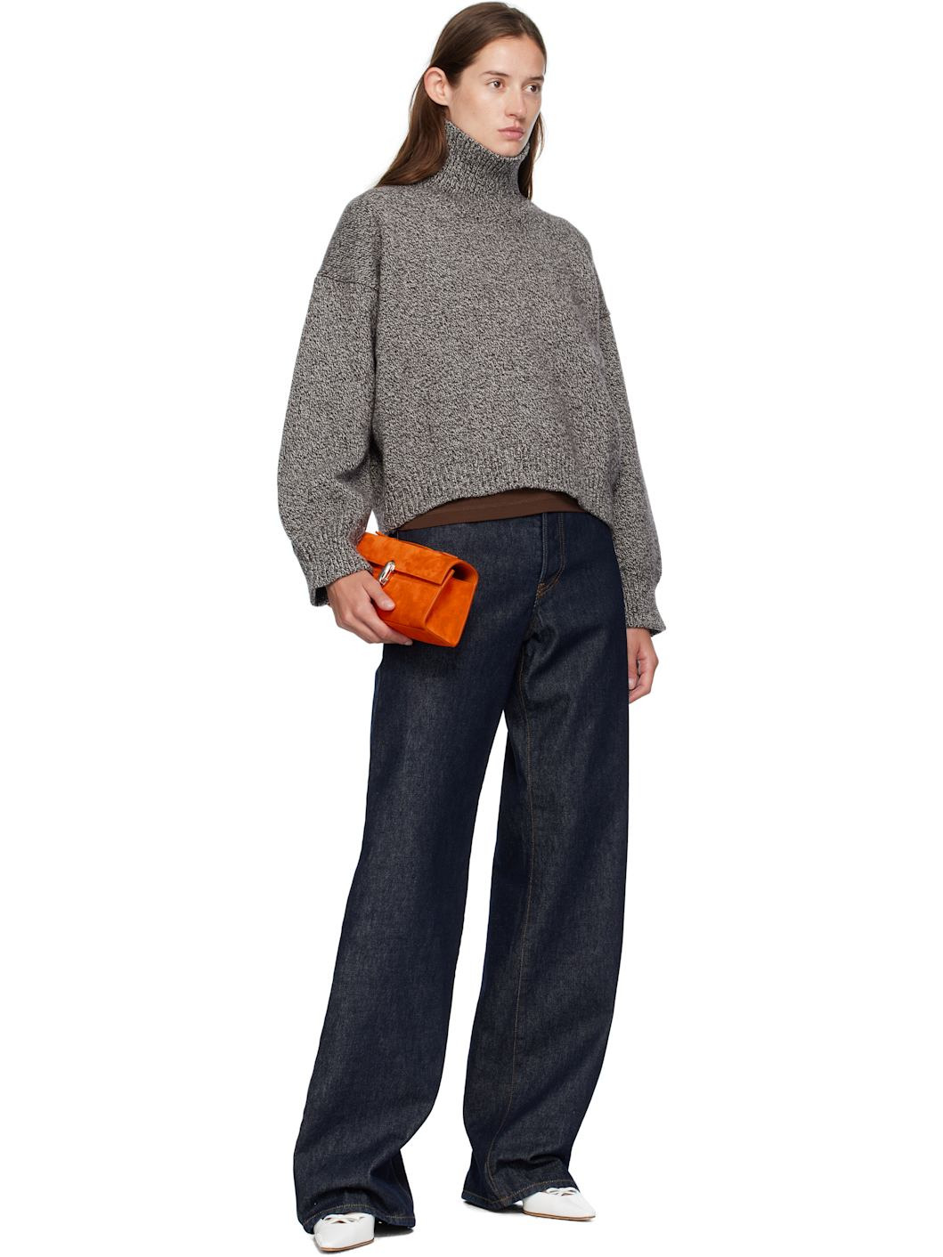 Brown Caragh Chunky Crop Turtleneck - 4