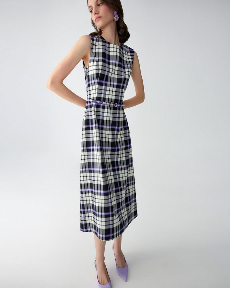 Plaid A-Line Midi Dress 4