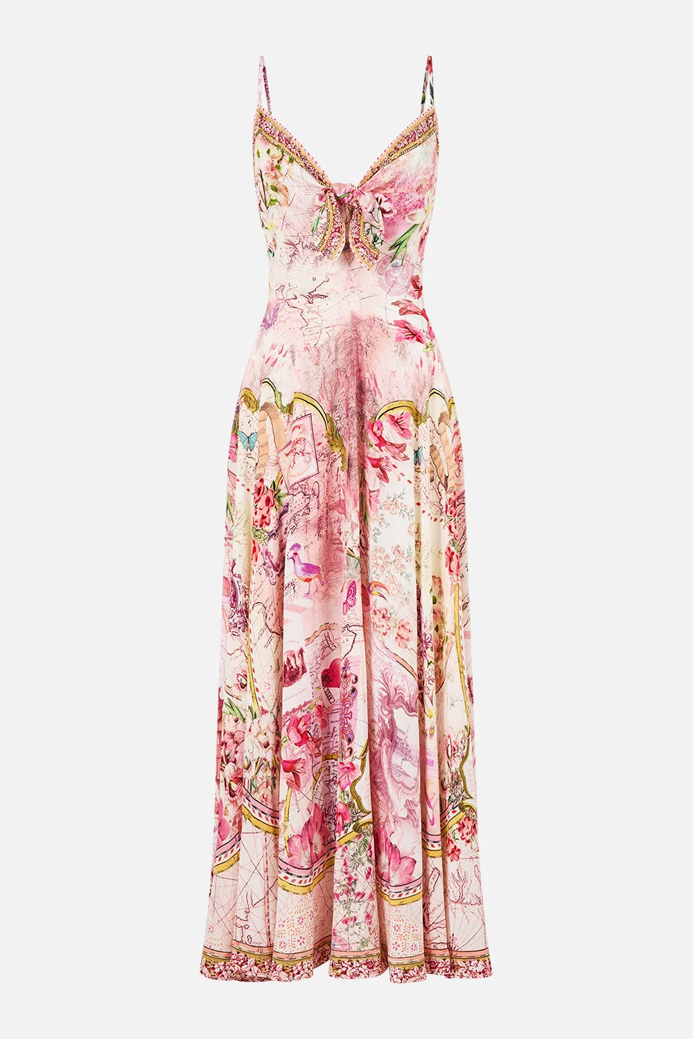 LONG DRESS WITH TIE FRONT JOURNAL DE VOYAGE - 1