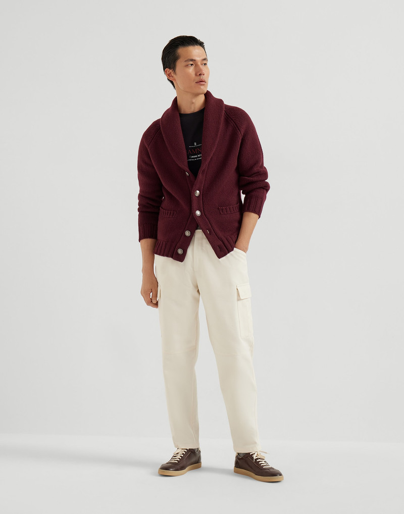 Cashmere Feather yarn cardigan with metal buttons 5