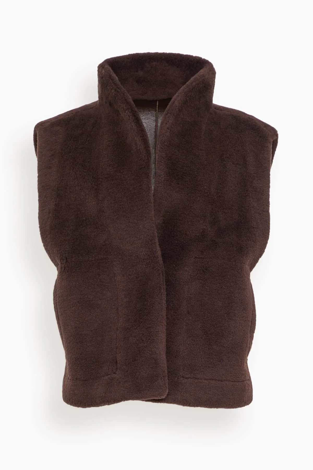 Annie Reversible Vest in Brown - 1