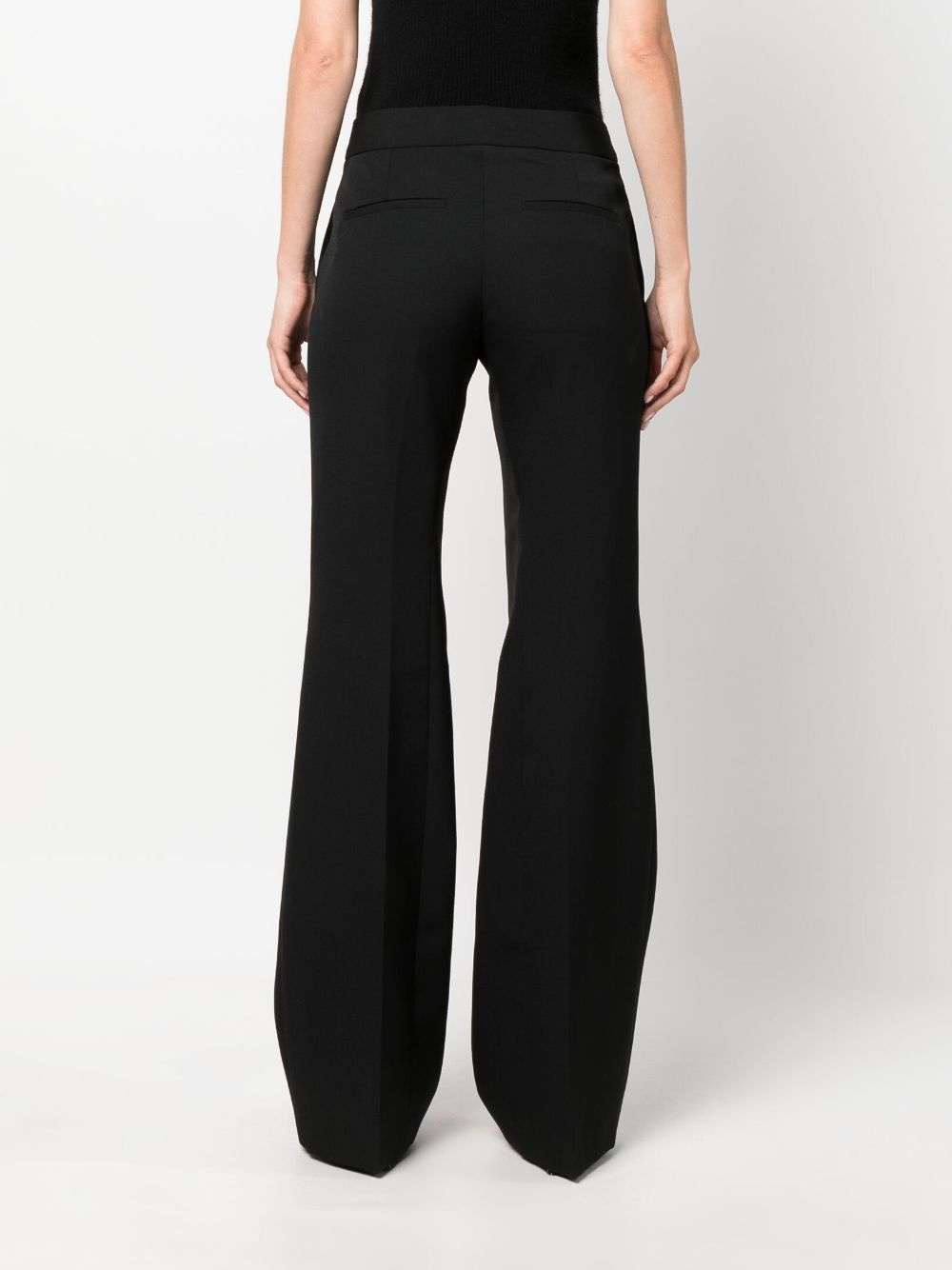 mid-rise flared tailored trousers - 4