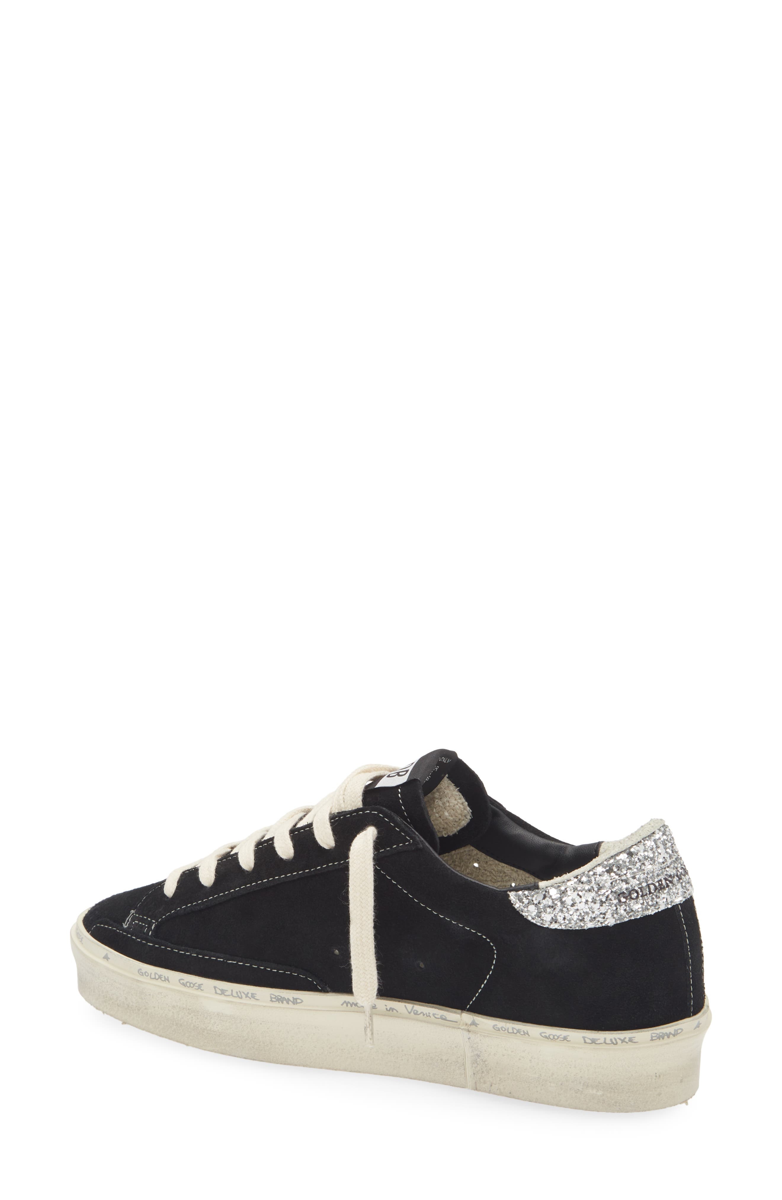 Golden Goose Hi Star Platform Sneaker in Black/Ivory/Silver at Nordstrom - 2