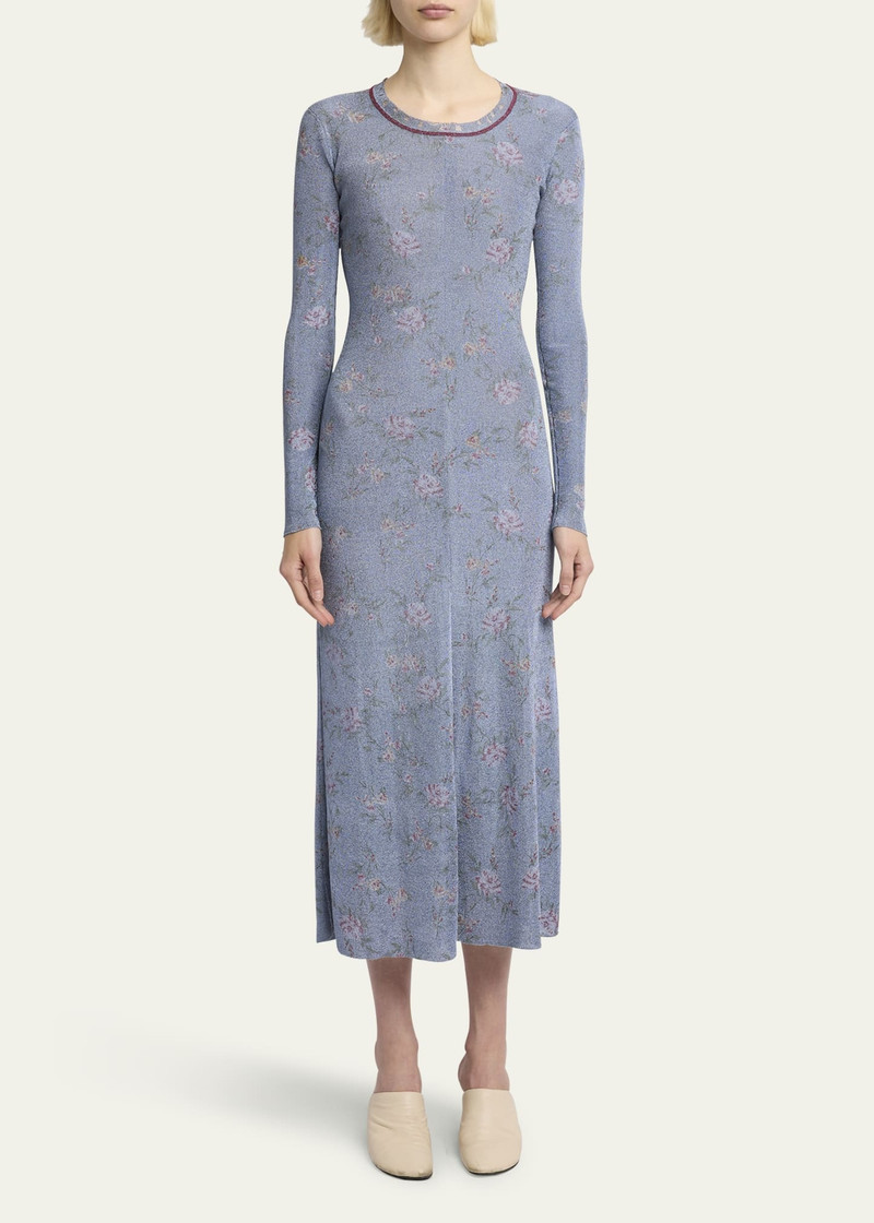 rabanne Floral Print Midi Dress outlook