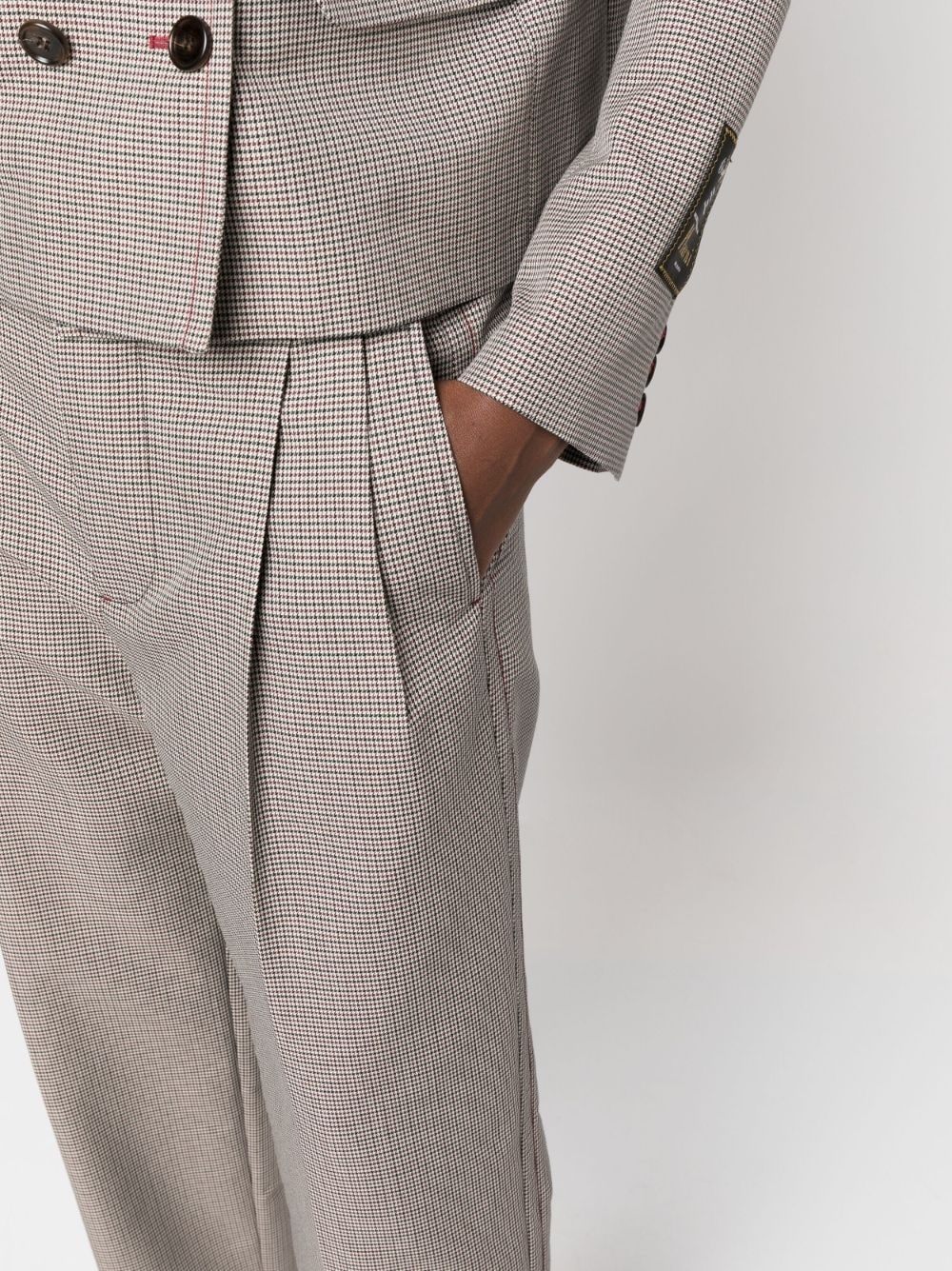 pleated cropped trousers - 5