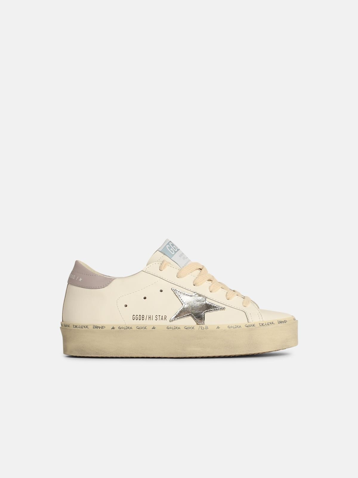 'HI STAR' WHITE LEATHER SNEAKERS - 1