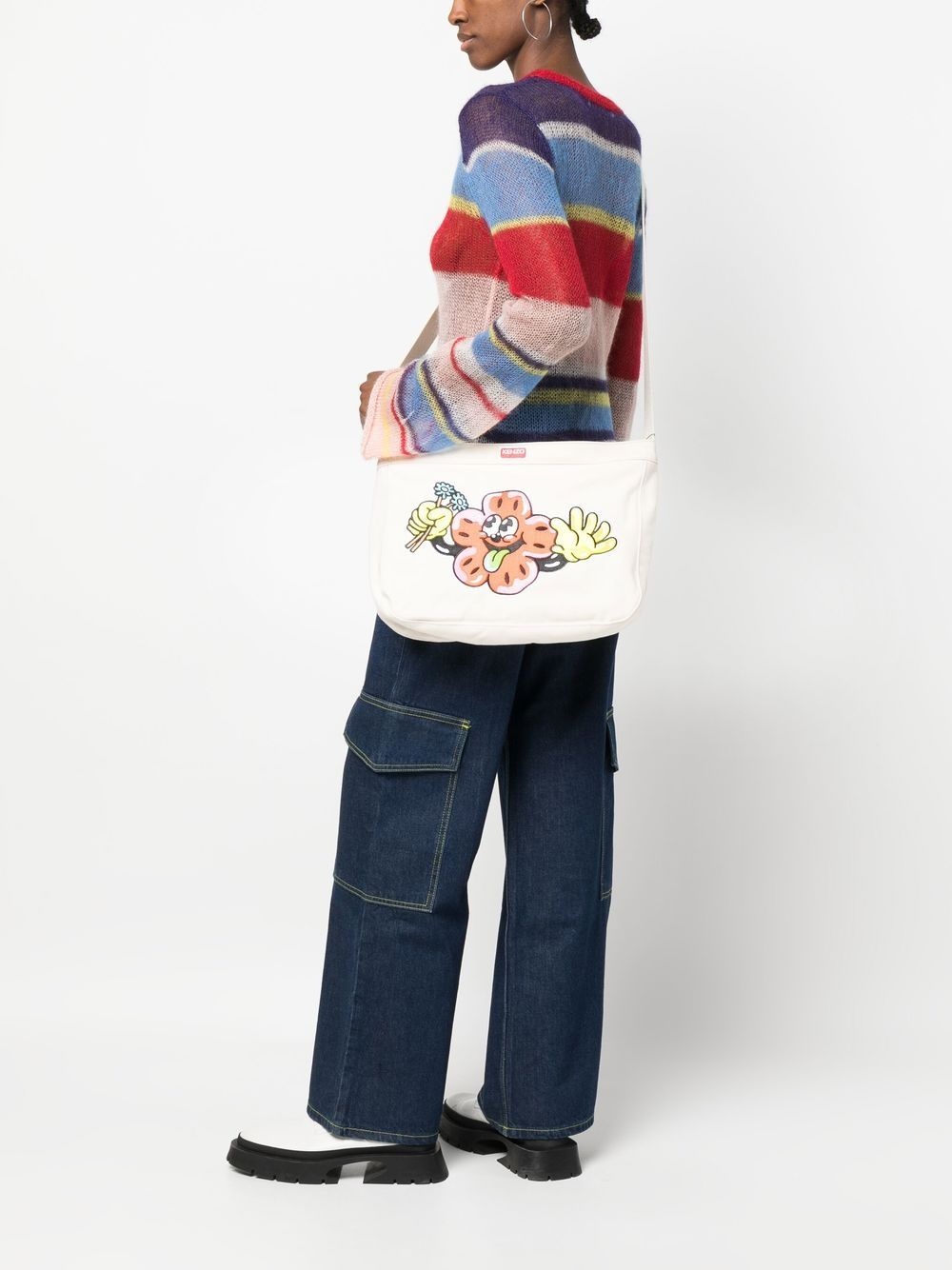 logo-patch shoulder bag - 2