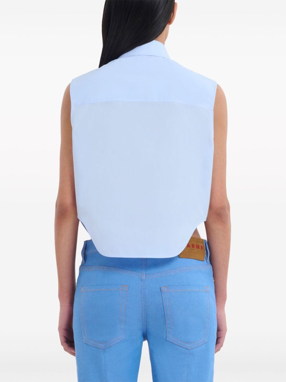 sleeveless cotton shirt - 4