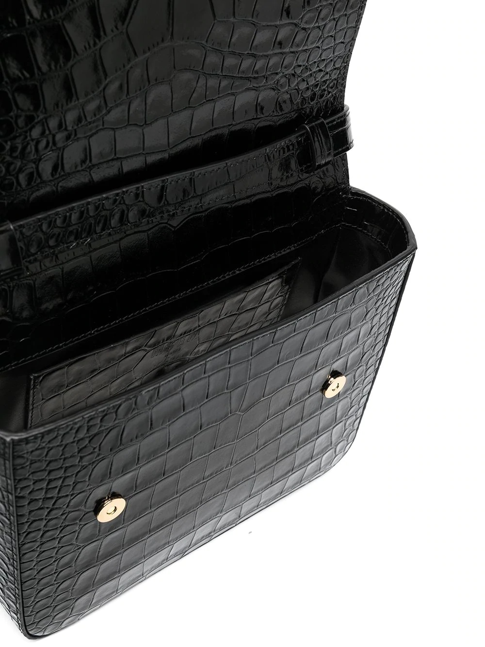 croc embossed effect shoulder bag - 5