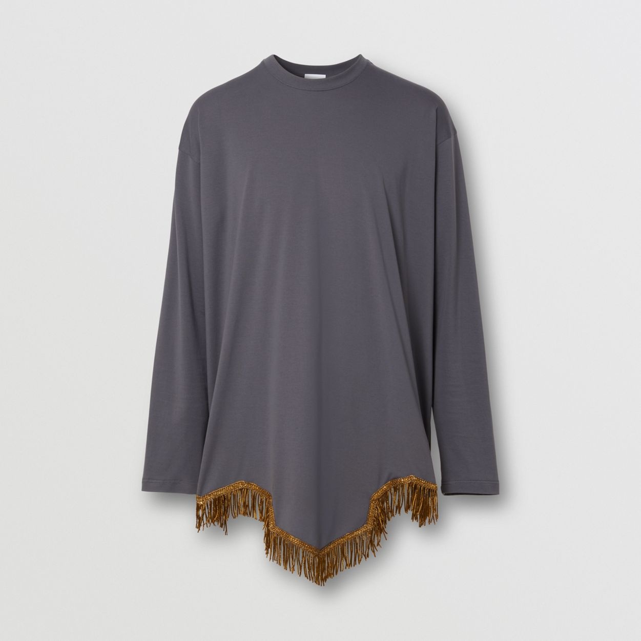 Bullion Fringing Long-sleeve Cotton Top - 1