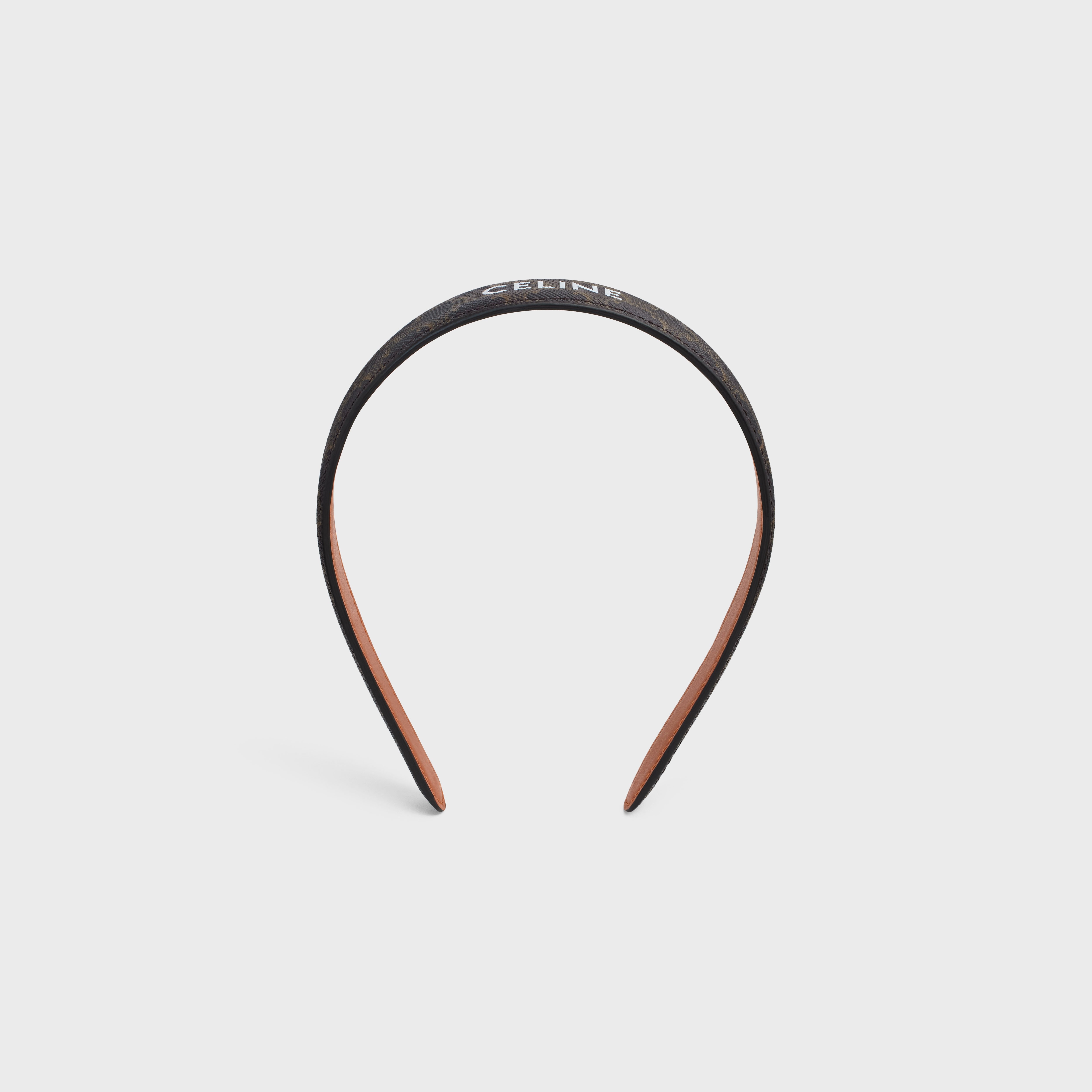 Triomphe Canvas Celine Headband in Calfskin and Canvas - 1