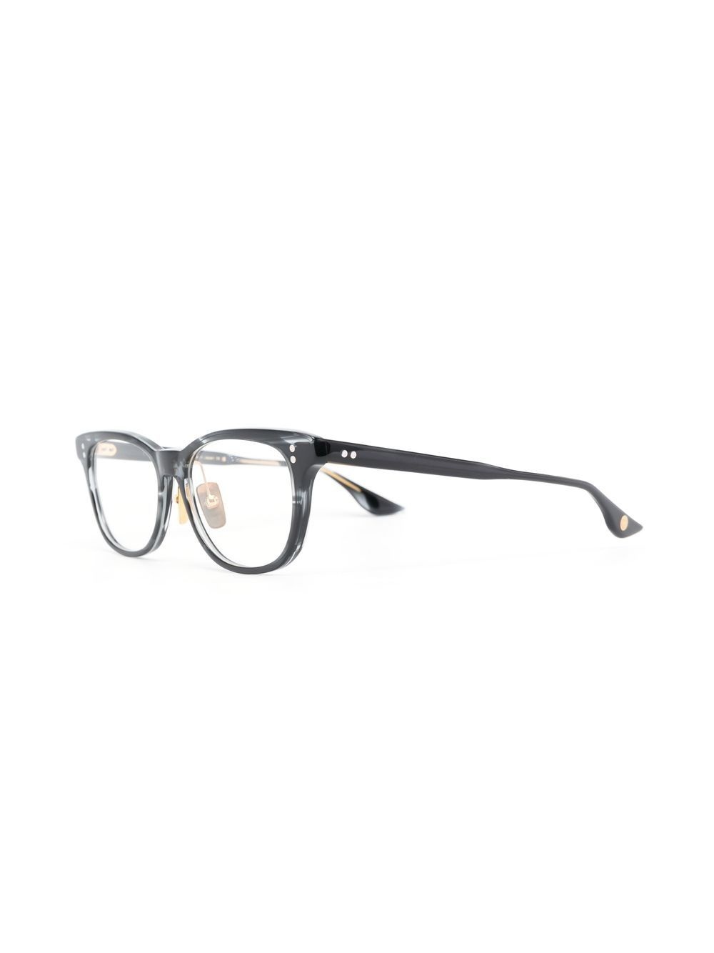 ink swirl effect square frame glasses - 2