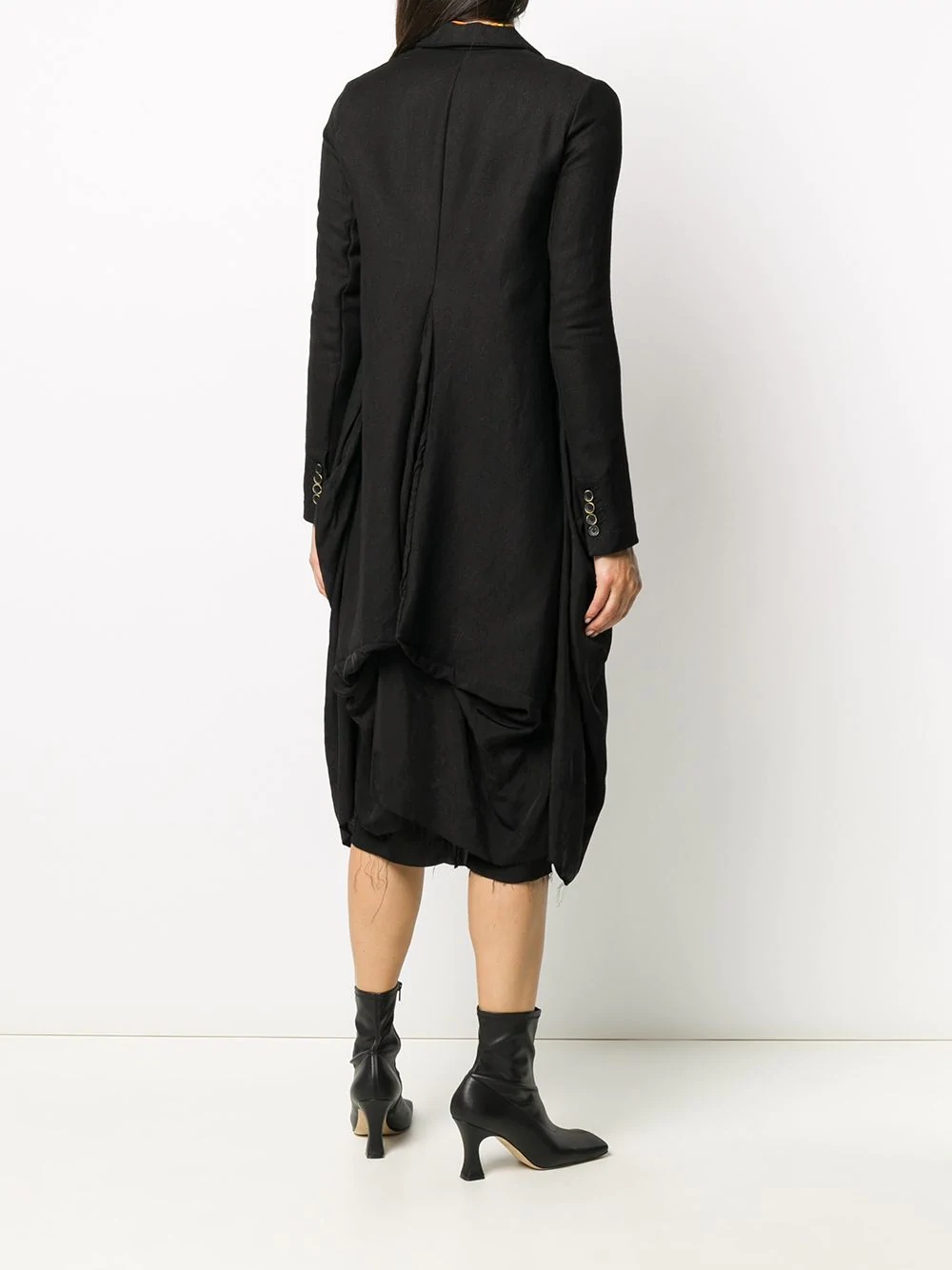 drape detail coat - 4