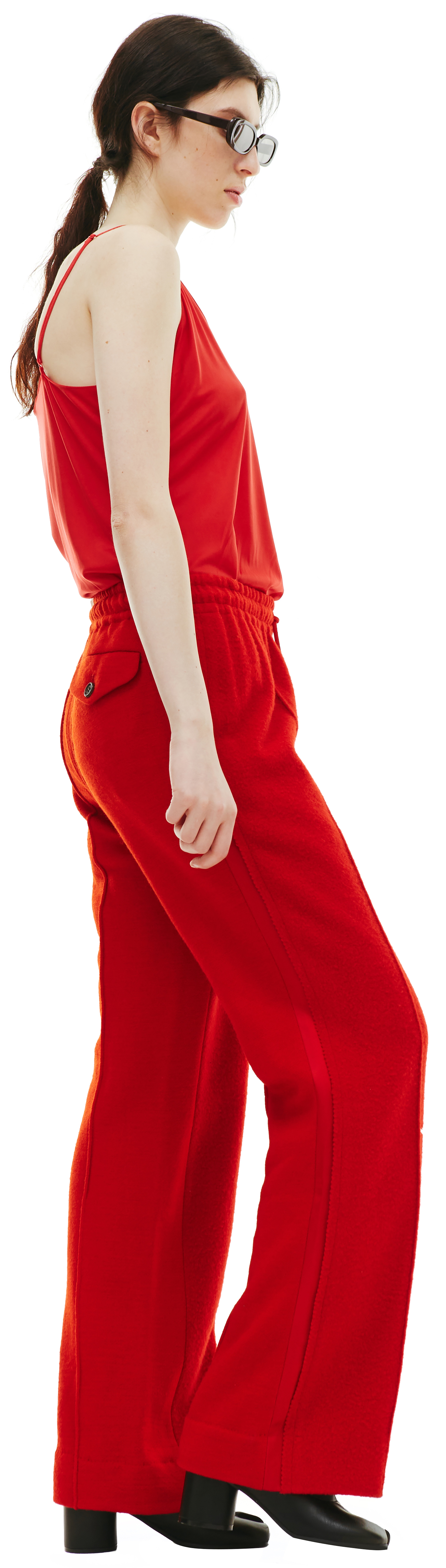 RED WOOL TROUSERS - 2
