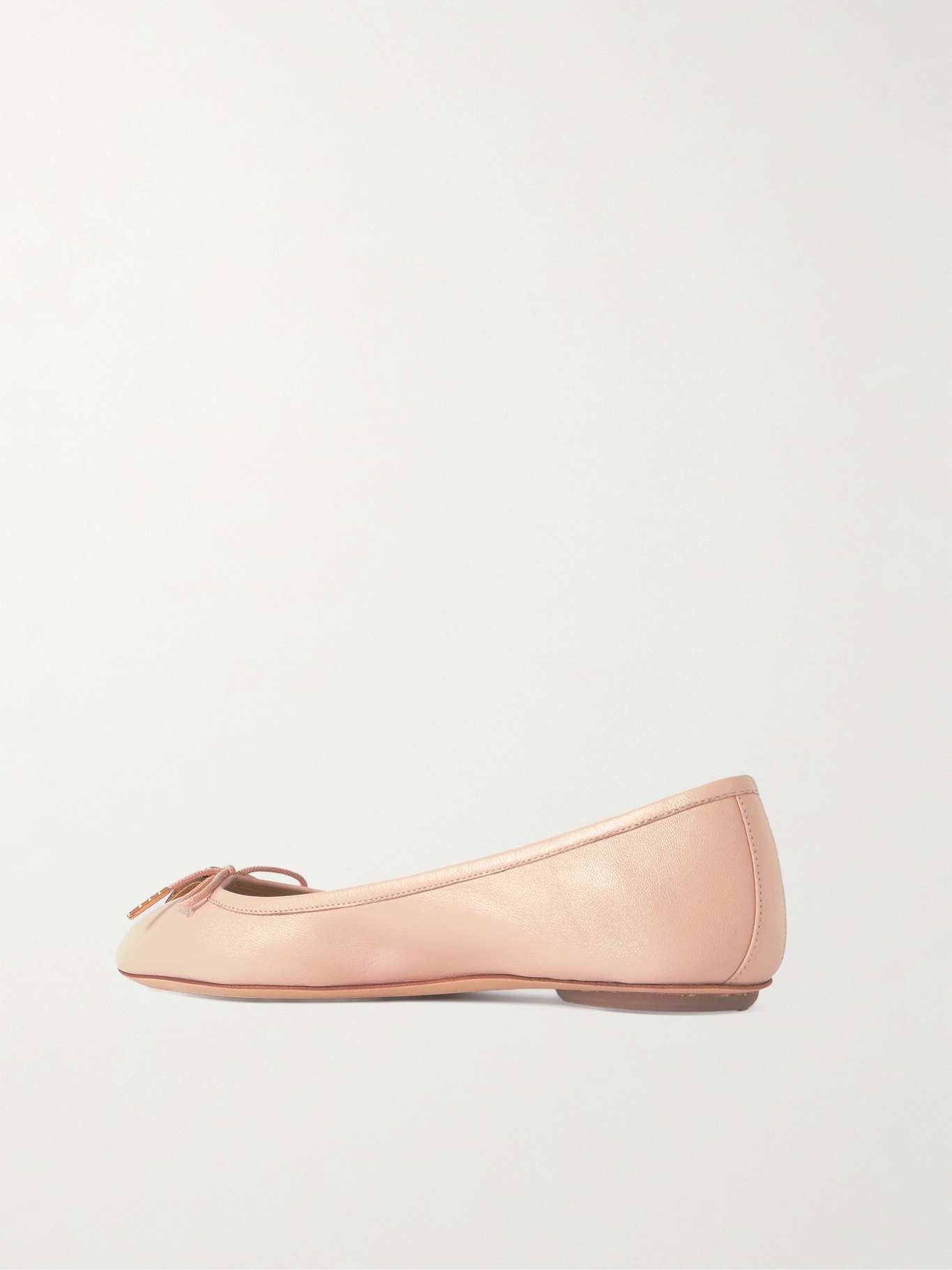Iris embellished leather ballet flats Beige - 3