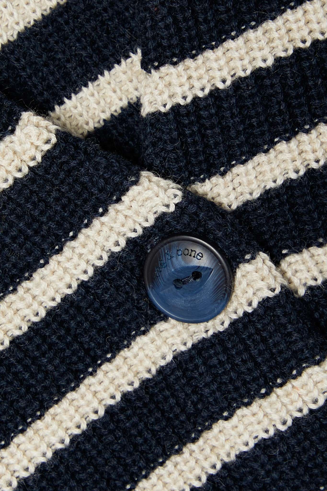 Ann striped cotton and cashmere-blend cardigan - 4