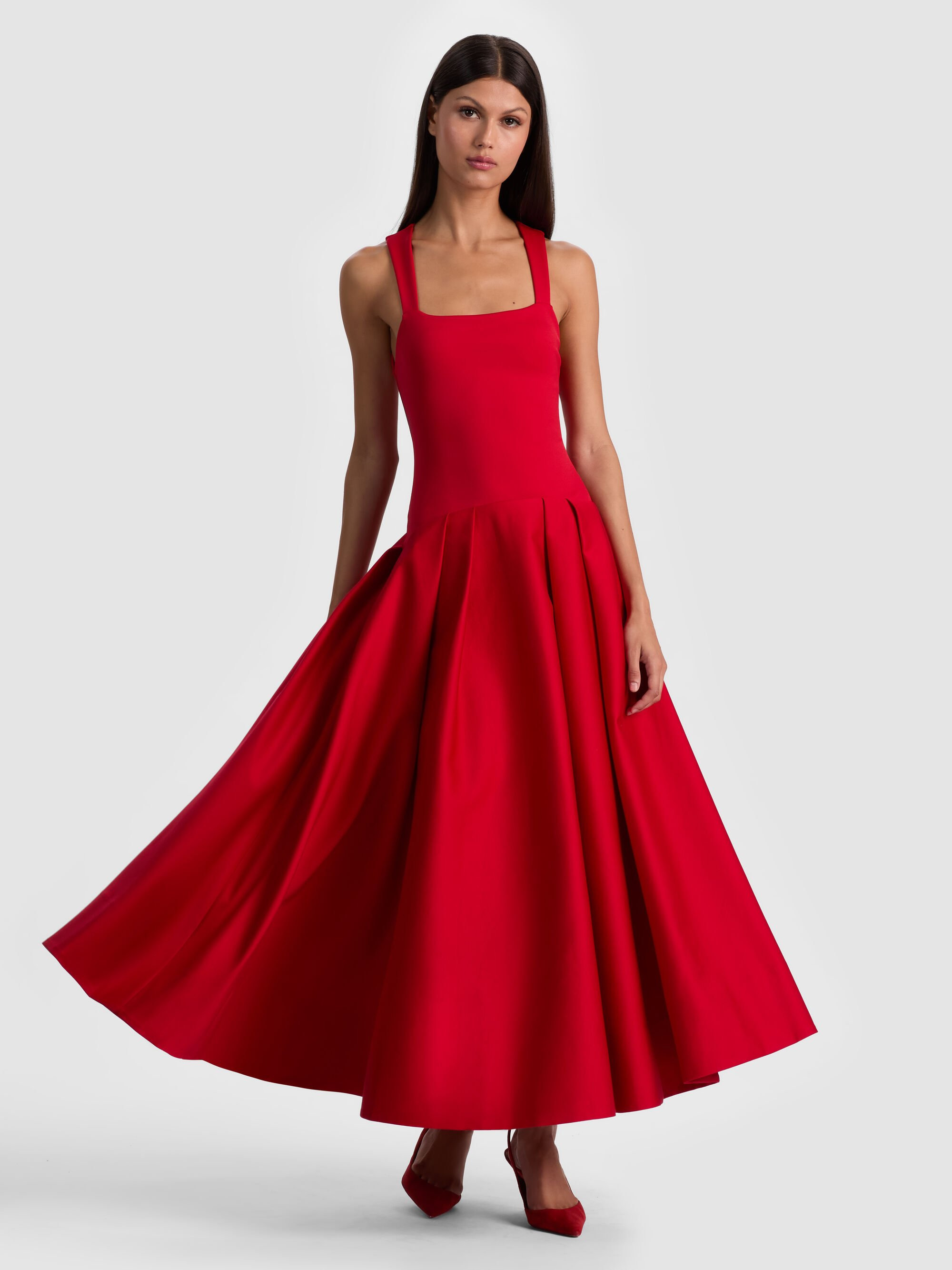 ADLEY DROP WAIST MIDI DRESS - 5