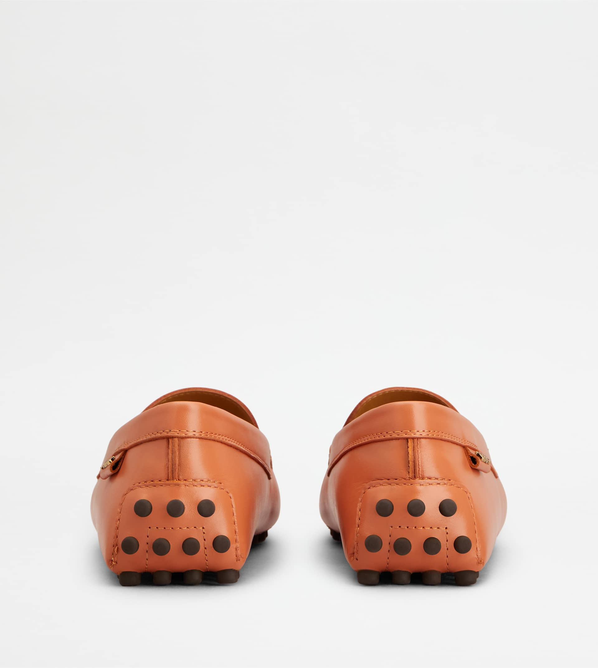 GOMMINO DRIVING SHOES IN LEATHER - ORANGE - 3
