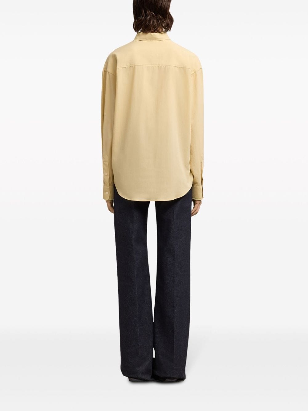 logo-embroidered cotton shirt - 5