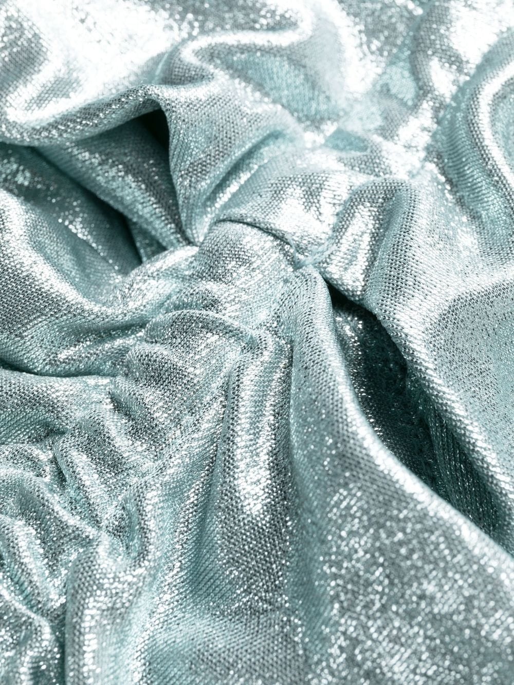 metallic draped midi dress - 6