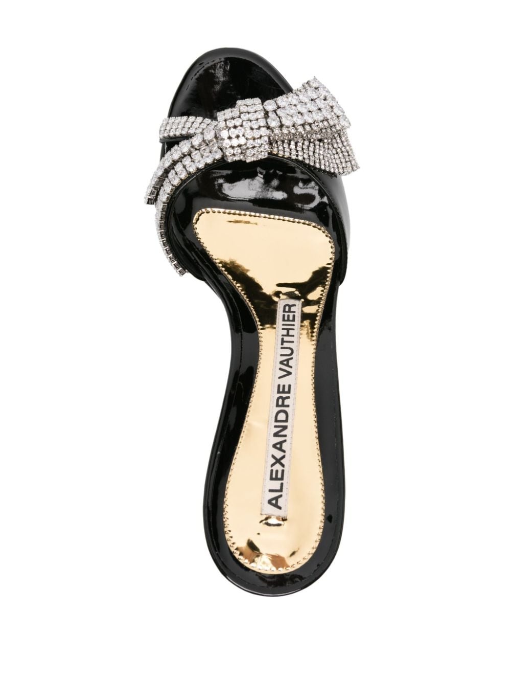 90mm bow-detail leather pumps - 4