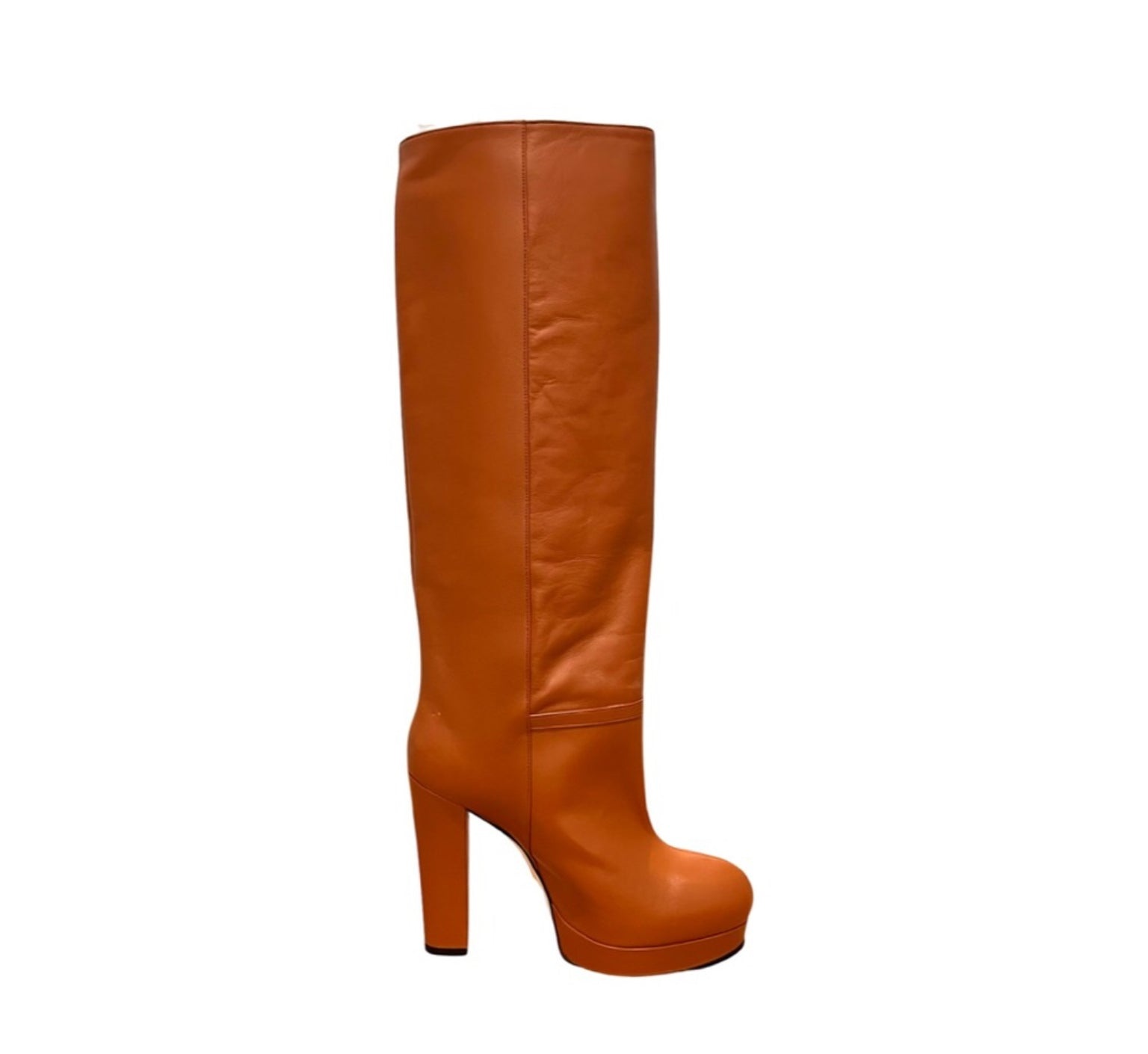 Gucci Ribbed Leather Platform Knee Boots - 3
