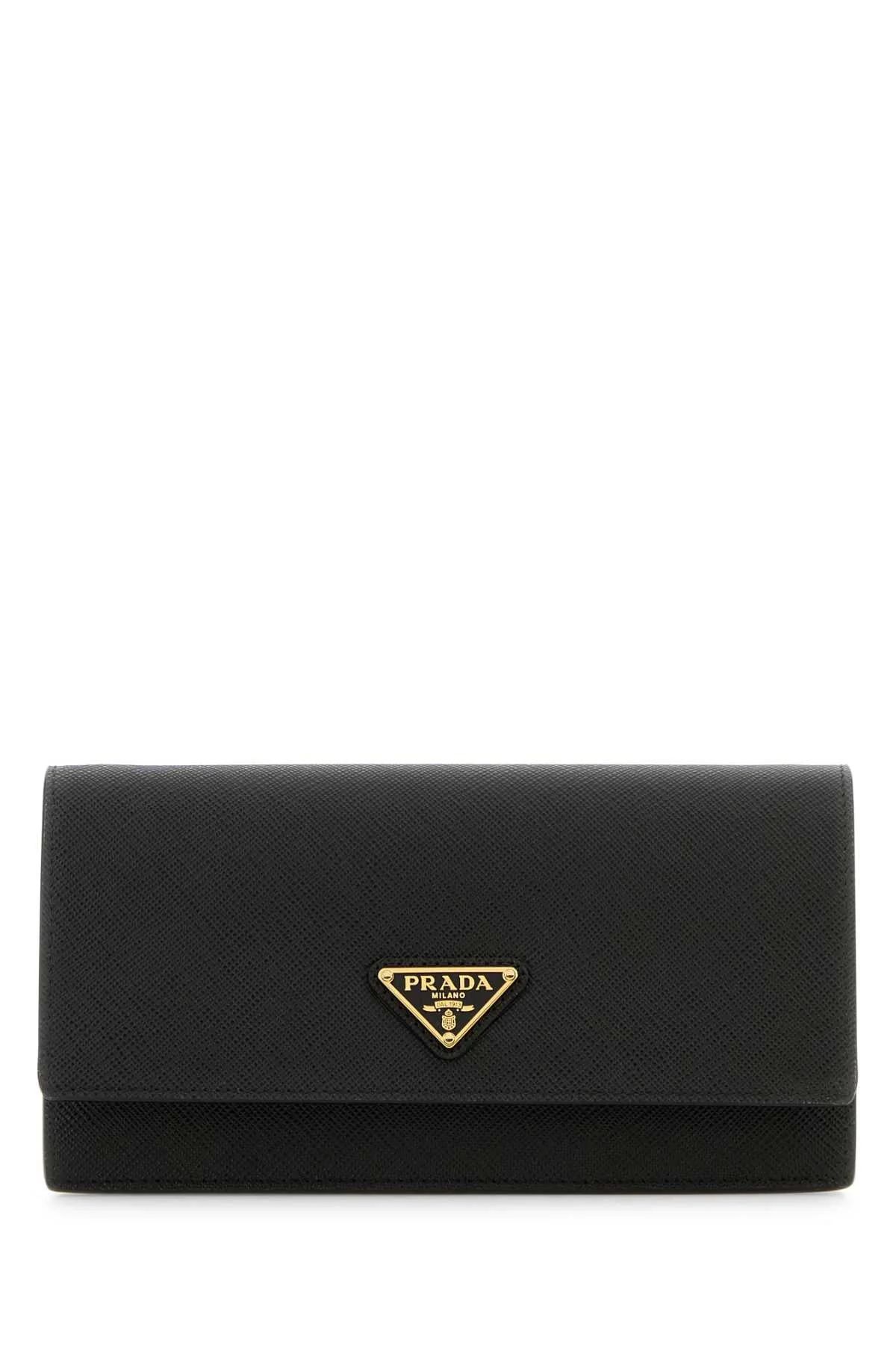 Prada Women Black Leather Clutch - 1