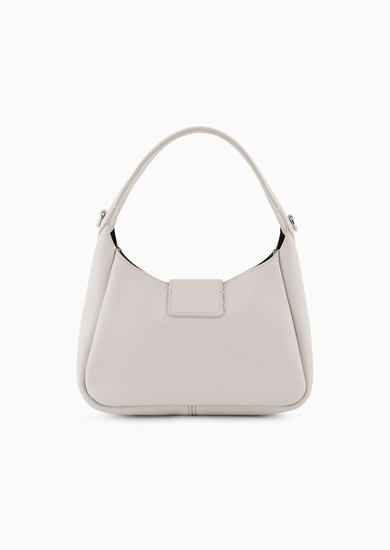 Leather hobo handbag with eagle buckle - 5