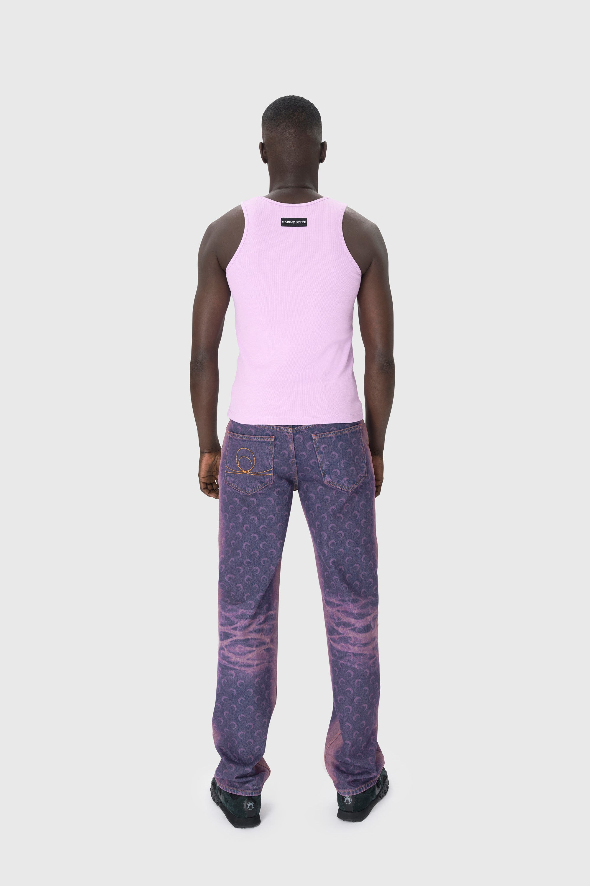 Moon Logo Ribbed Jersey Tank Top - 4