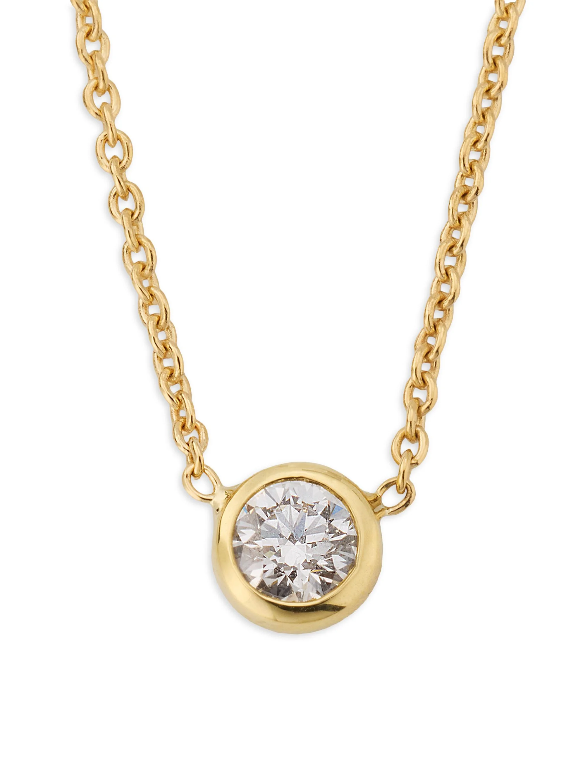 Women's Tiny Treasures 18K White Gold & 0.10 TCW Diamond Pendant Necklace - Yellow Gold - 1