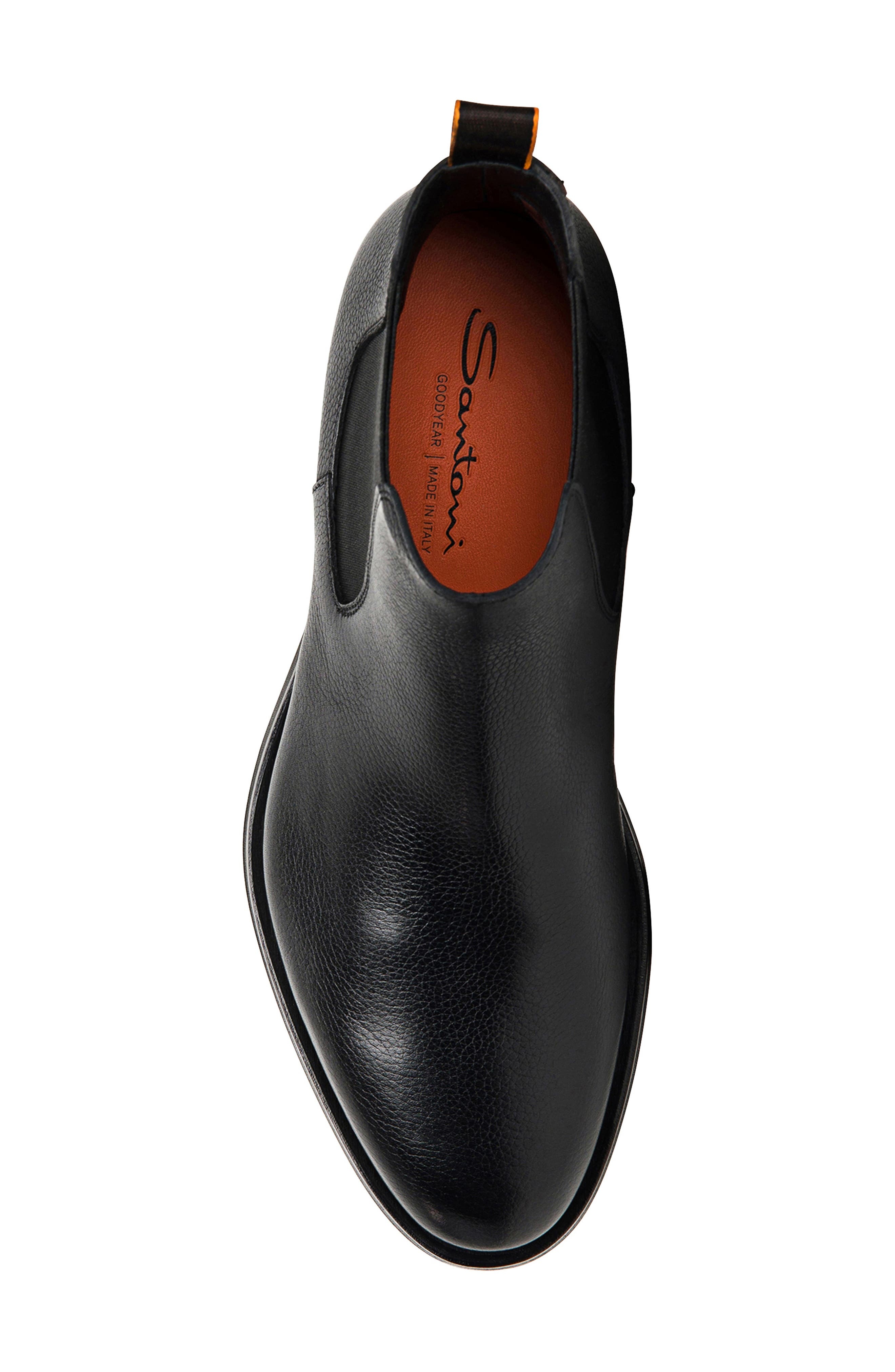 Santoni Enver Chelsea Boot in Black-N01 at Nordstrom - 4