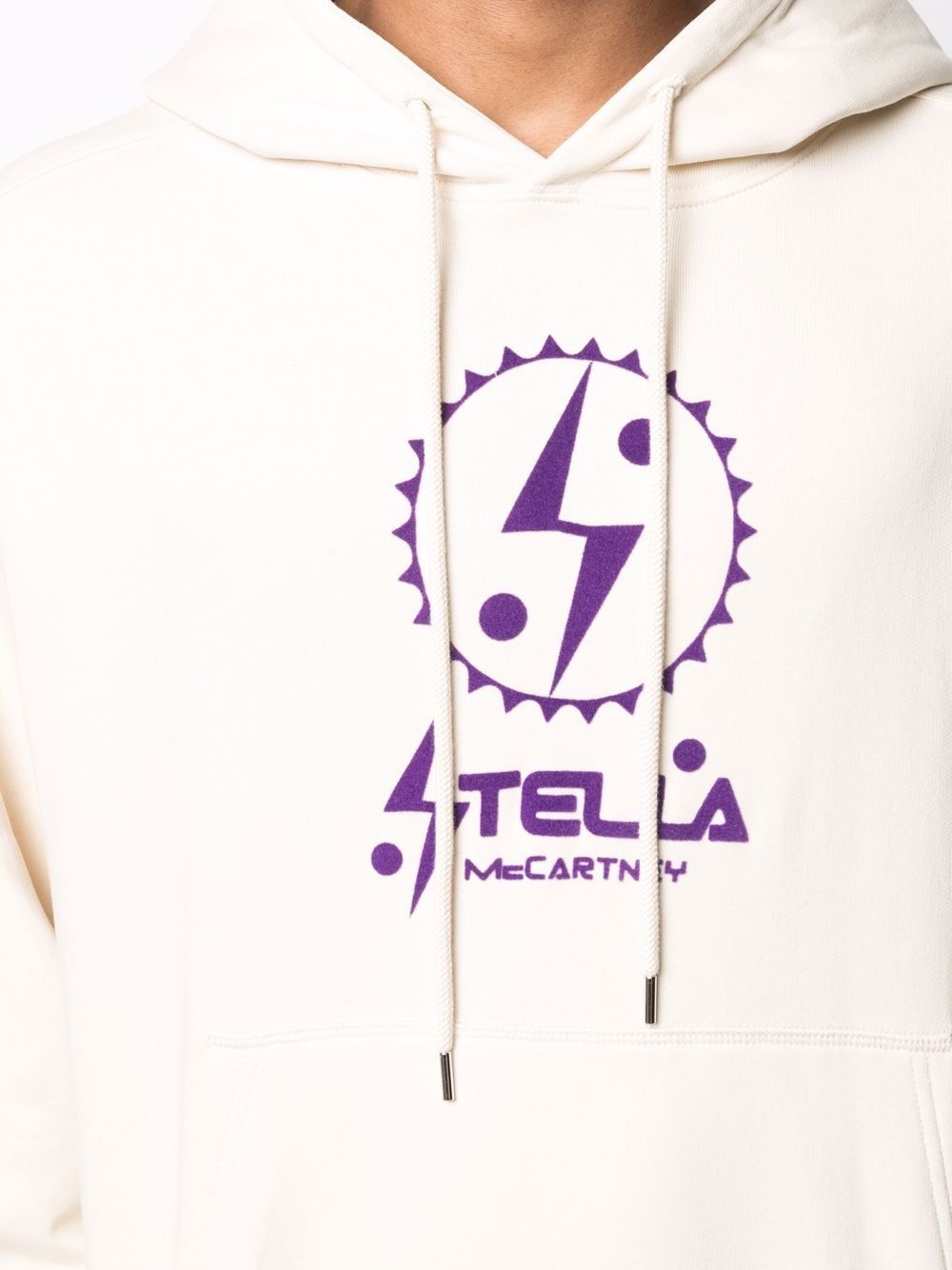 logo print hoodie - 6