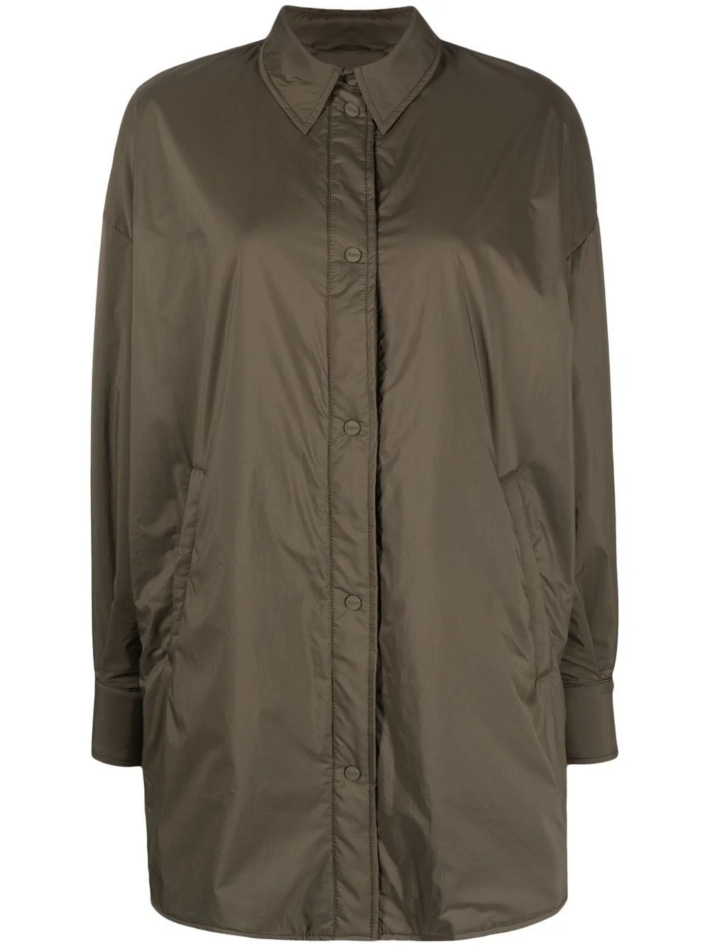 long-sleeve button-fastening jacket - 1