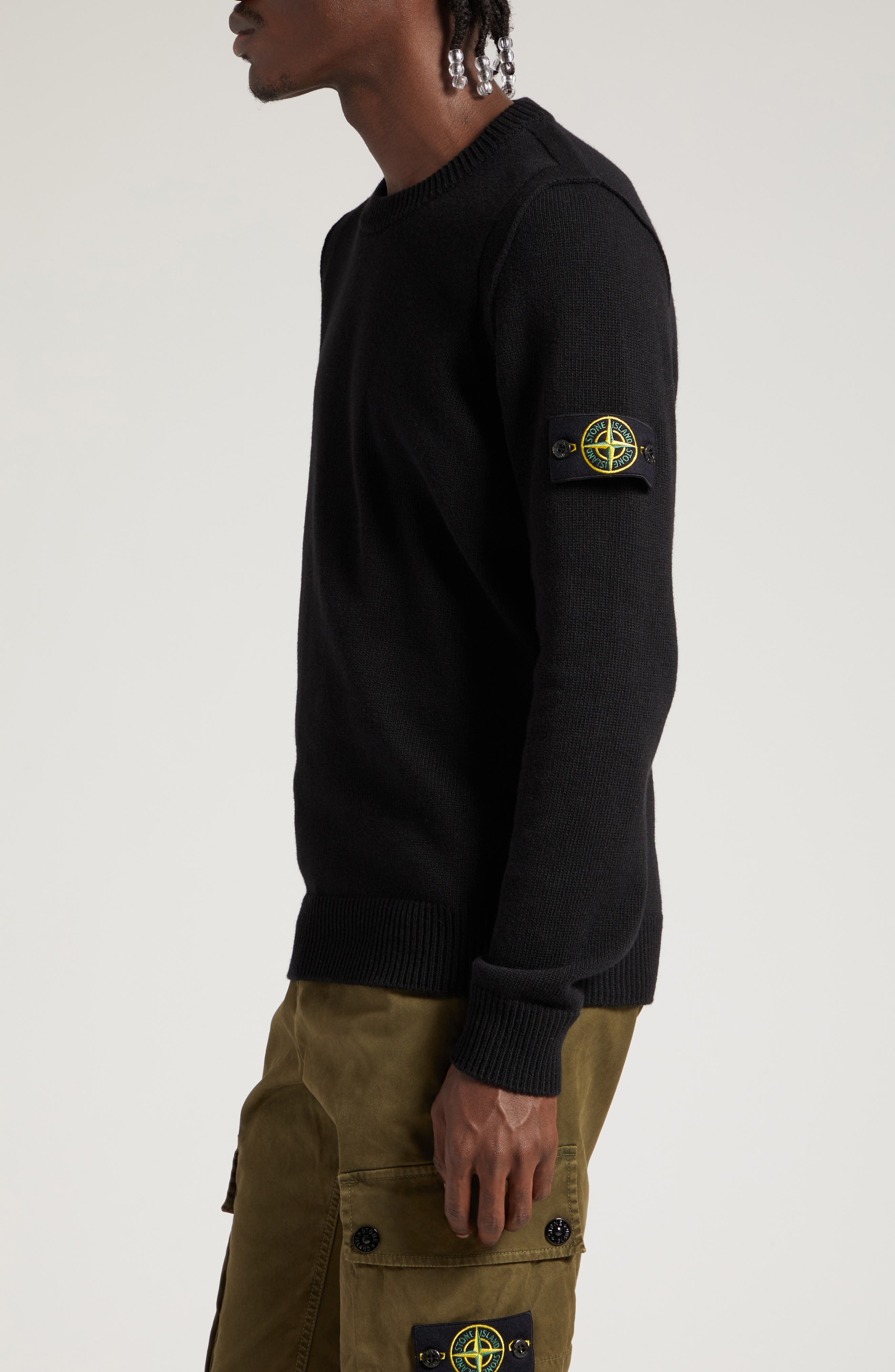 Crewneck Wool Blend Sweater - 3