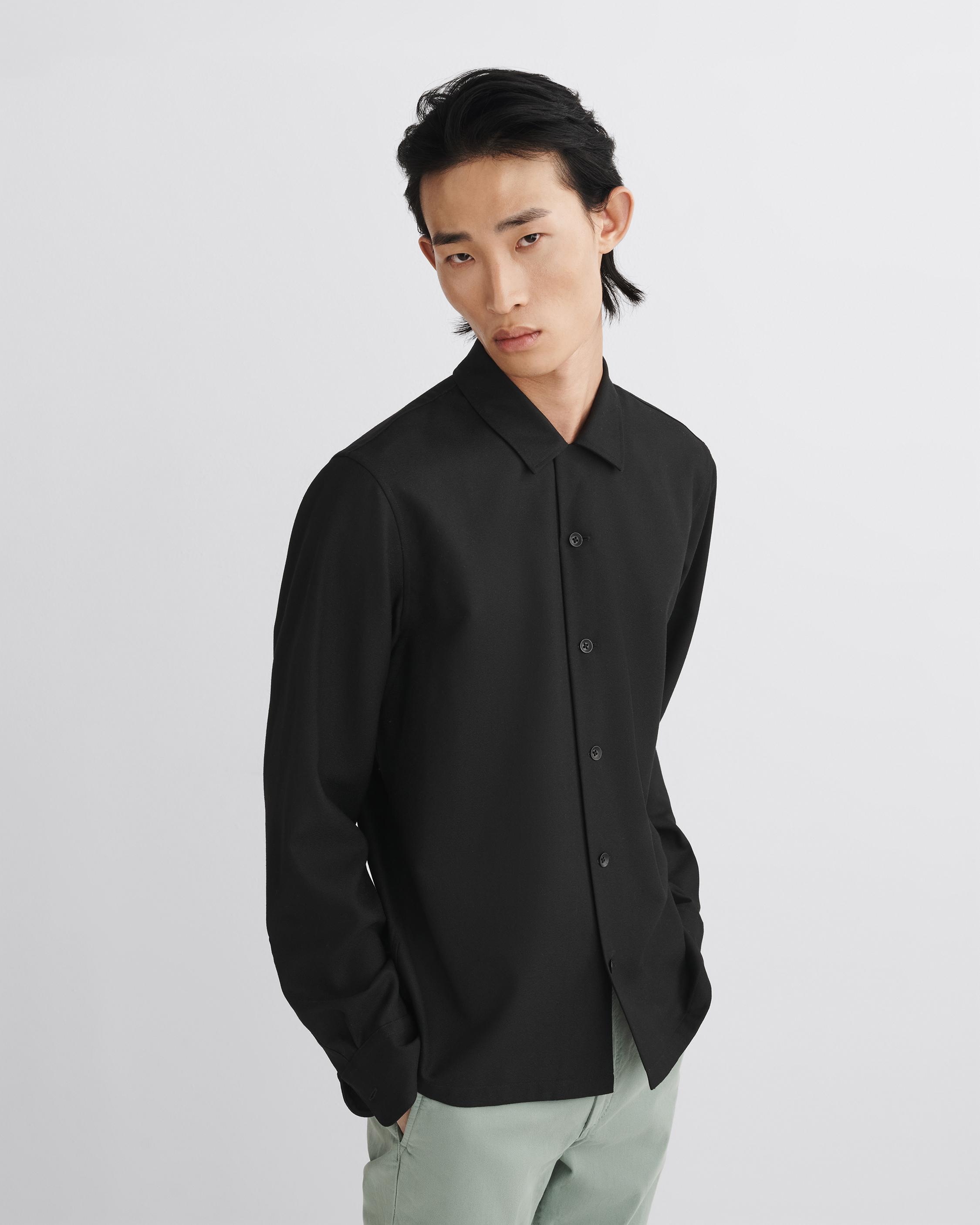 Avery Crepe Wool Shirt
Relaxed Fit Button Down - 2