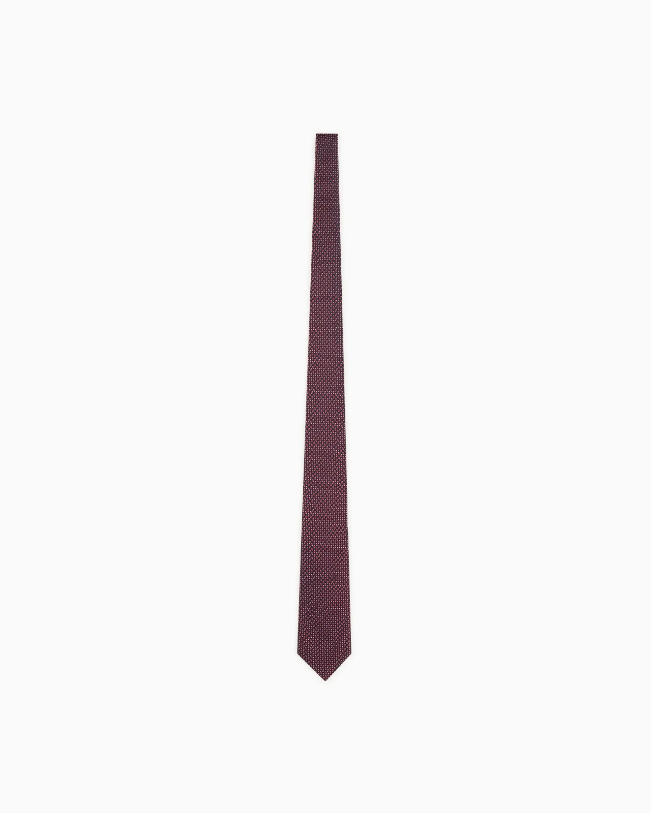 SILK NECKTIE WITH A SMALL GEOMETRIC PATTERN - 1
