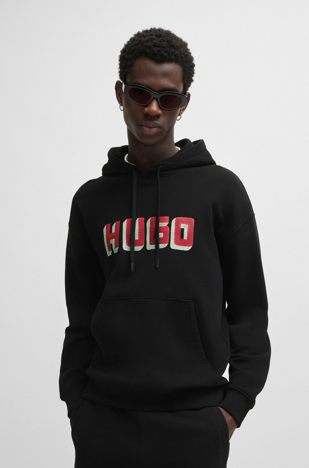 LOGO-PRINT HOODIE IN FRENCH-TERRY COTTON - 2