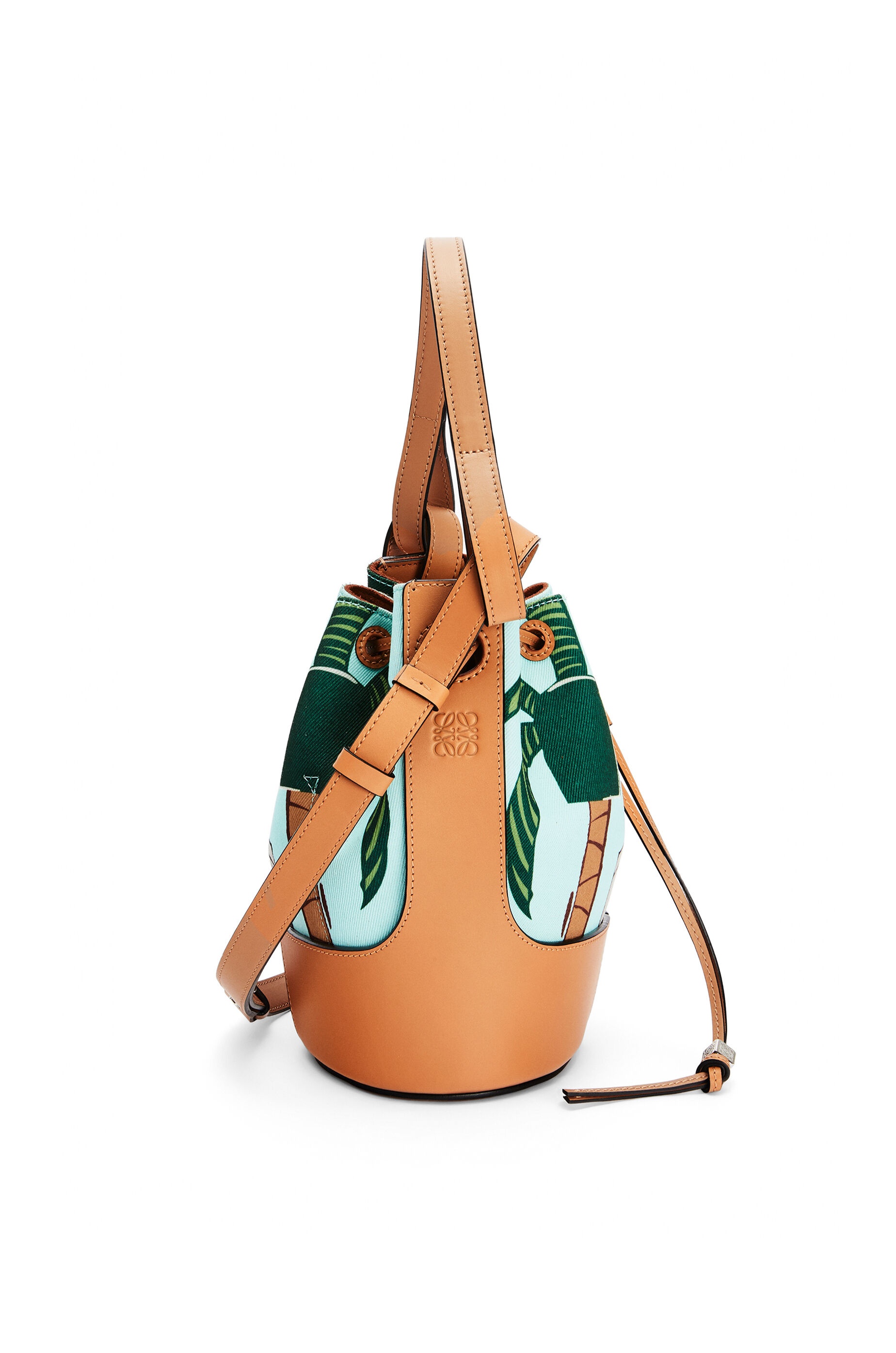 Small Easter Island Balloon bag in canvas and calfskin - 4