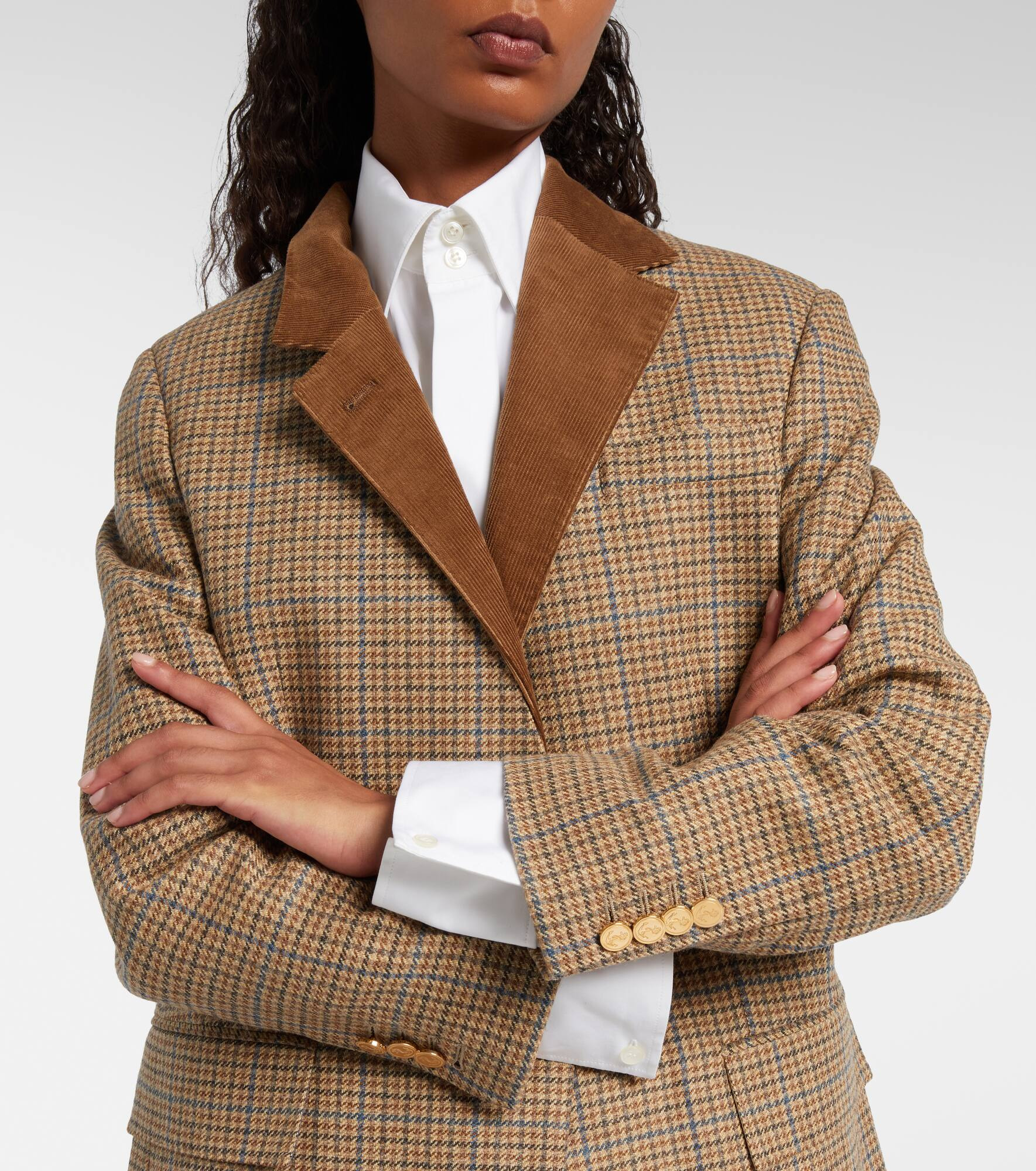 Gunclub houndstooth wool blazer - 4