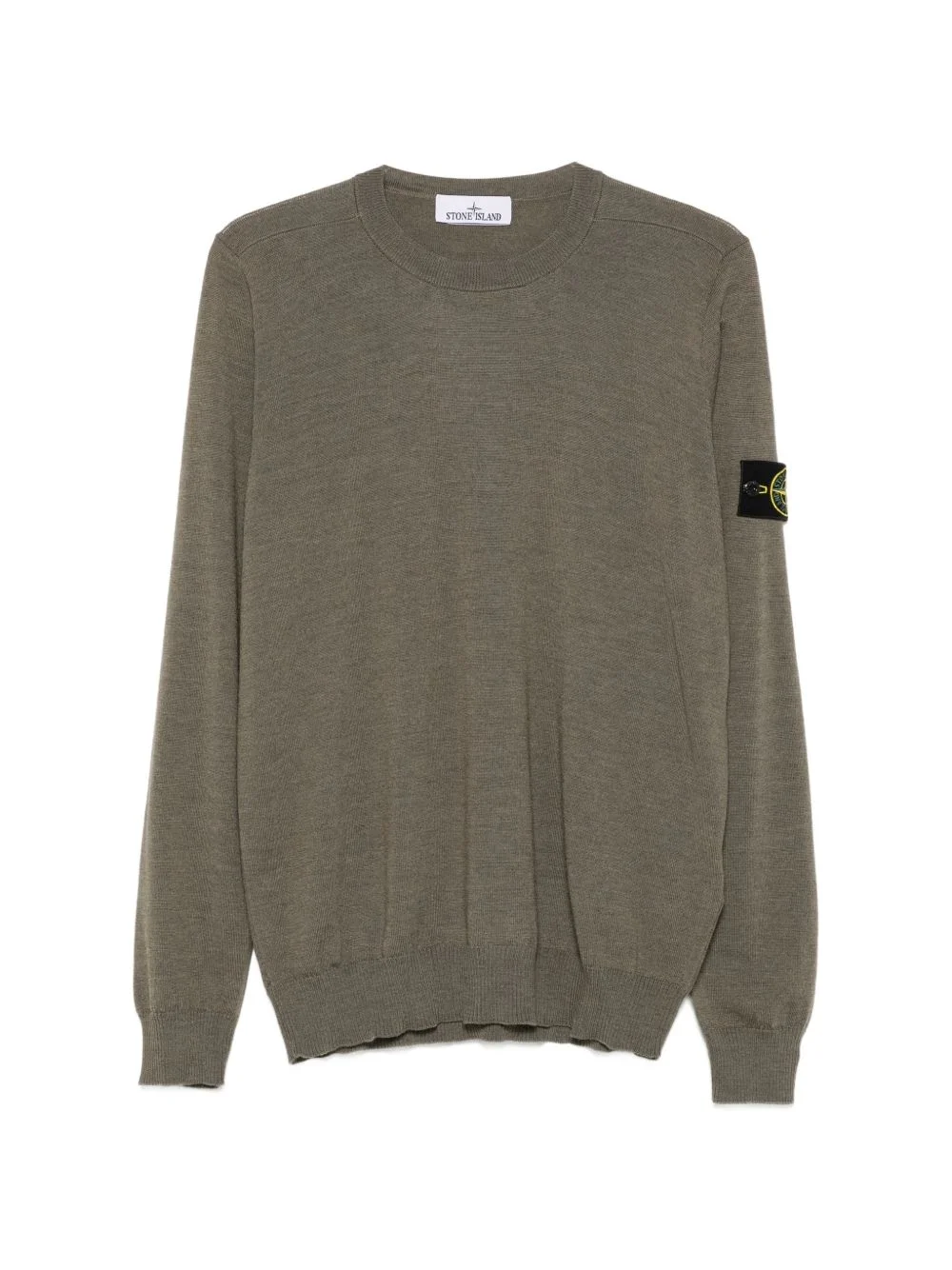 logo-patch crew-neck sweater - 1