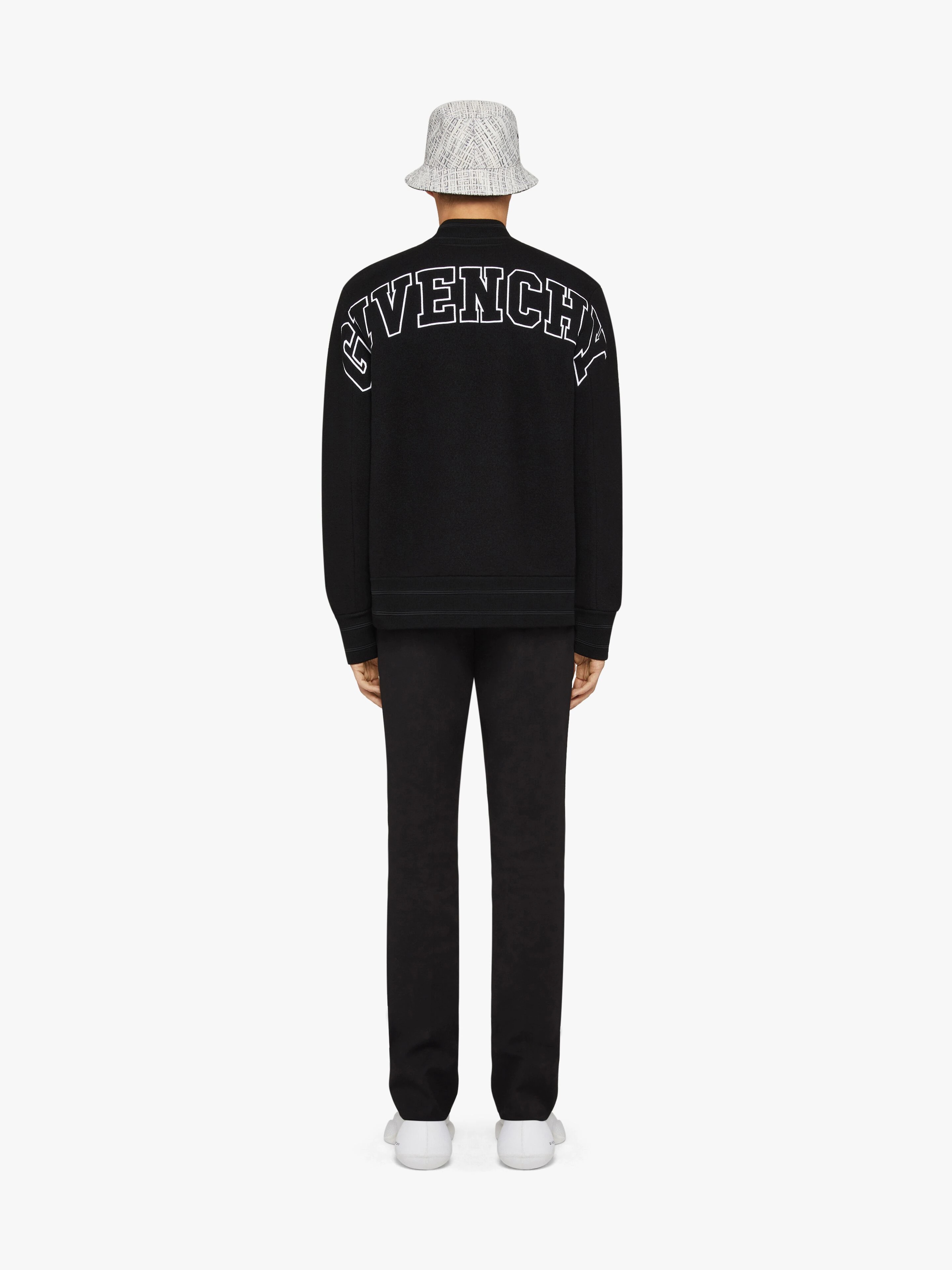 BOMBER JACKET IN GIVENCHY EMBROIDERED WOOL - 4