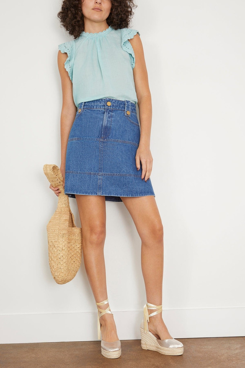 ULLA JOHNSON Kai Top in Beryl outlook