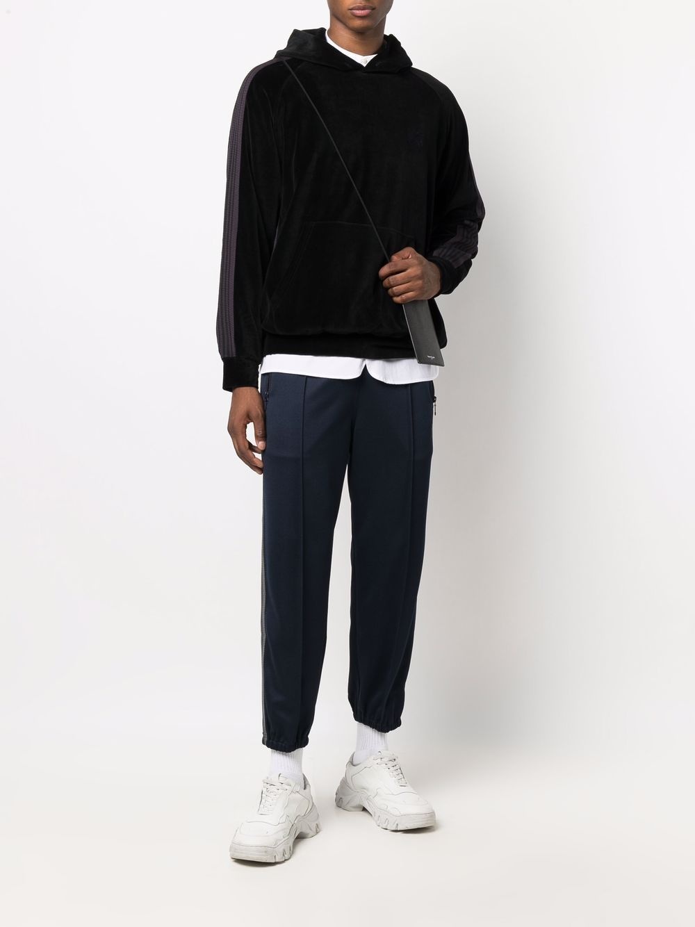 side-stripe pullover hoodie - 2